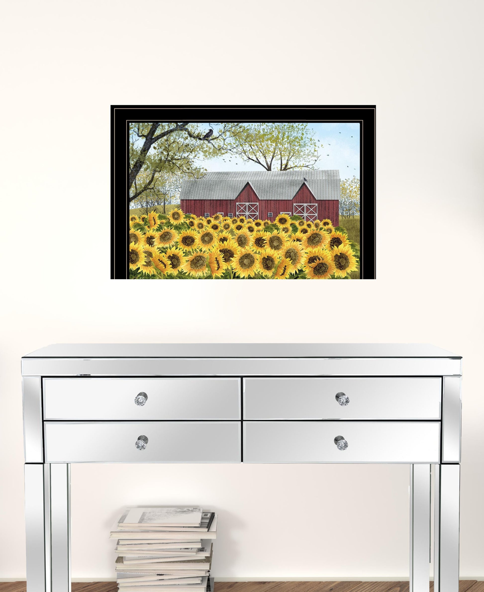 Sunflower Farm Black Framed Print Wall Art Homeroots Home Decor