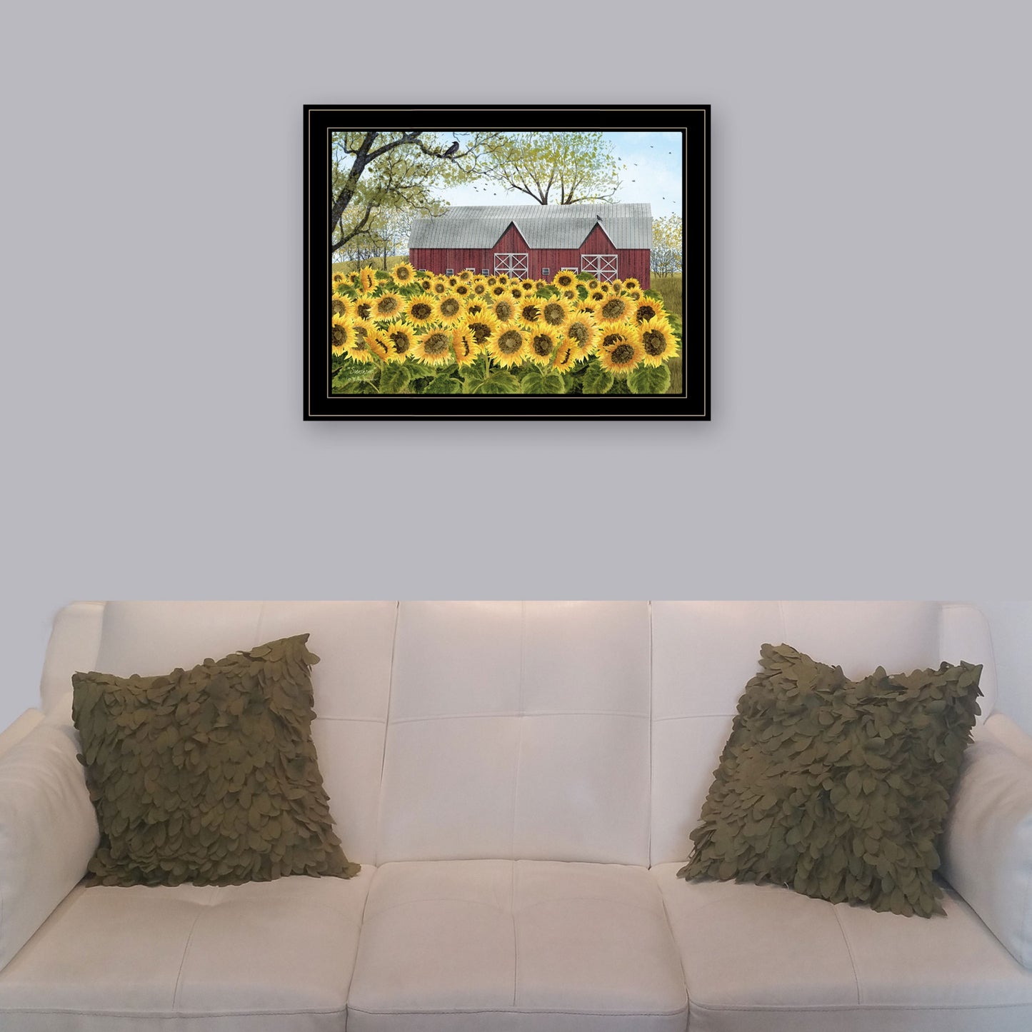 Sunflower Farm Black Framed Print Wall Art Homeroots Home Decor