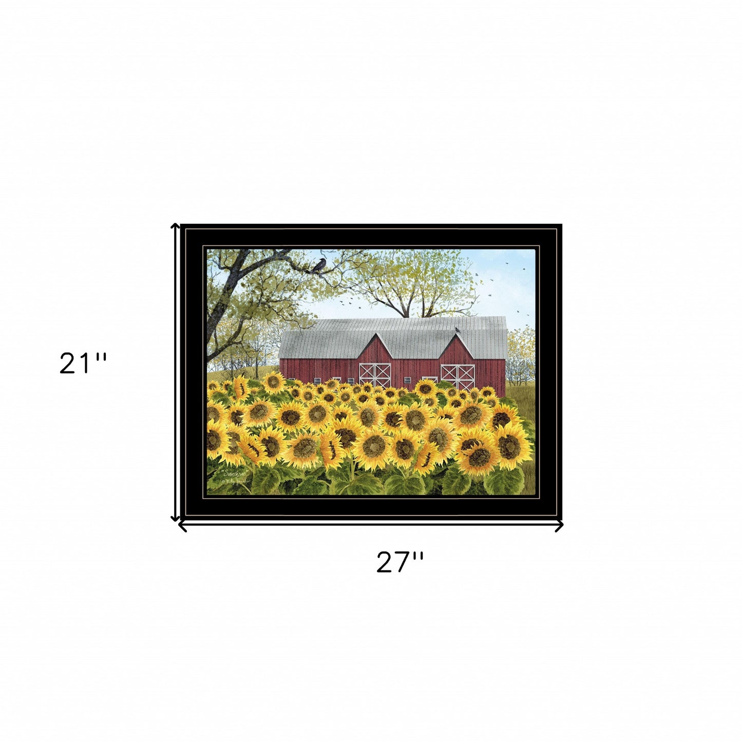 Sunflower Farm Black Framed Print Wall Art Homeroots Home Decor