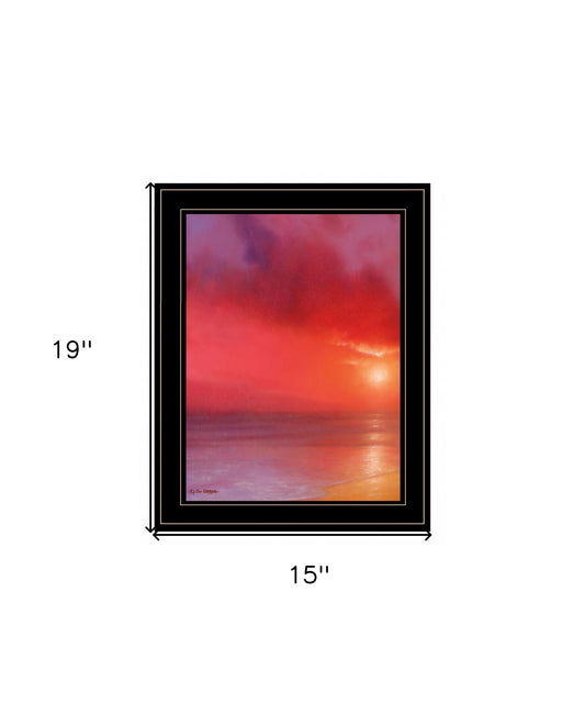 Sunset In Red 3 Black Framed Print Wall Art Homeroots Home Decor