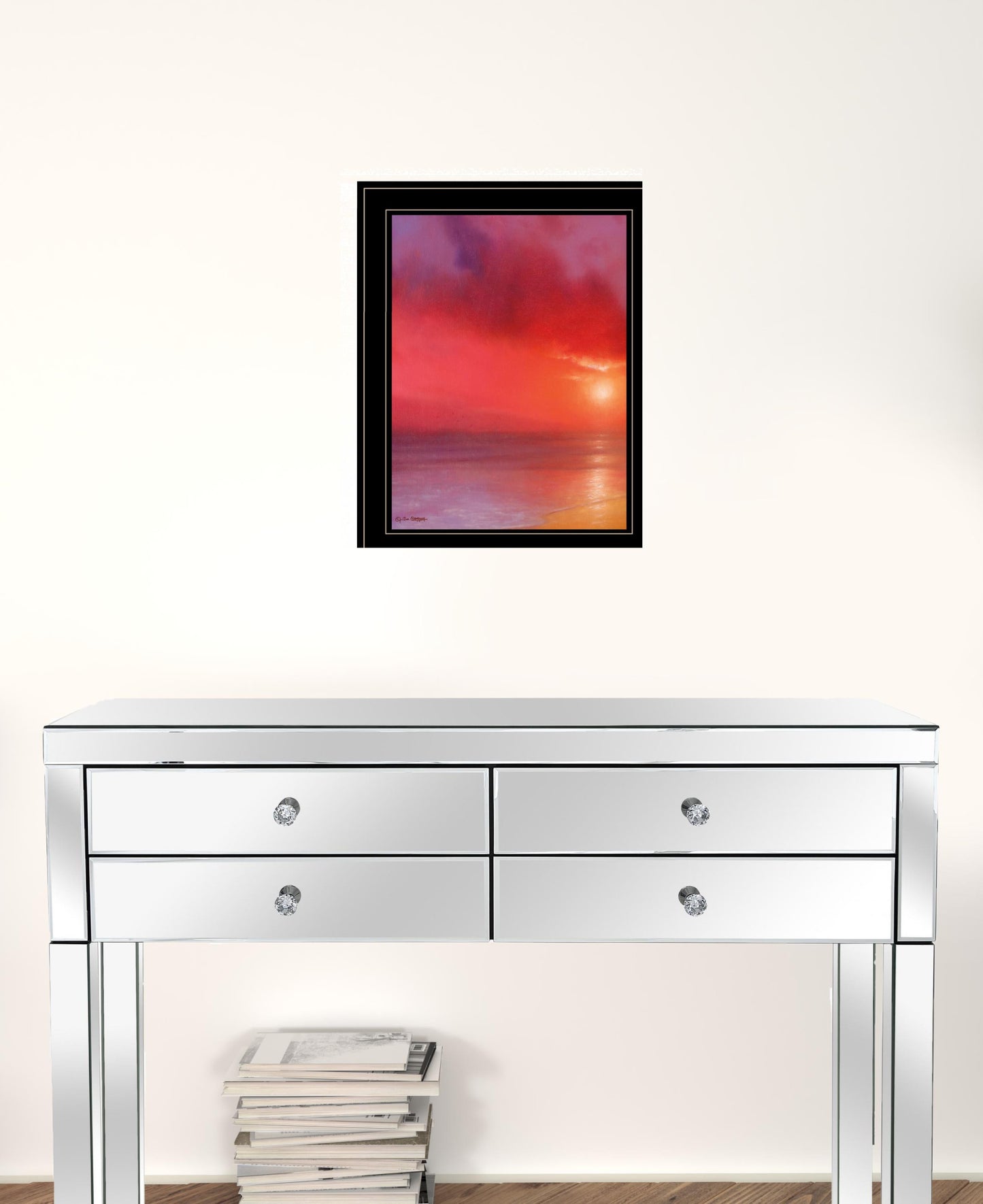 Sunset In Red 3 Black Framed Print Wall Art Homeroots Home Decor