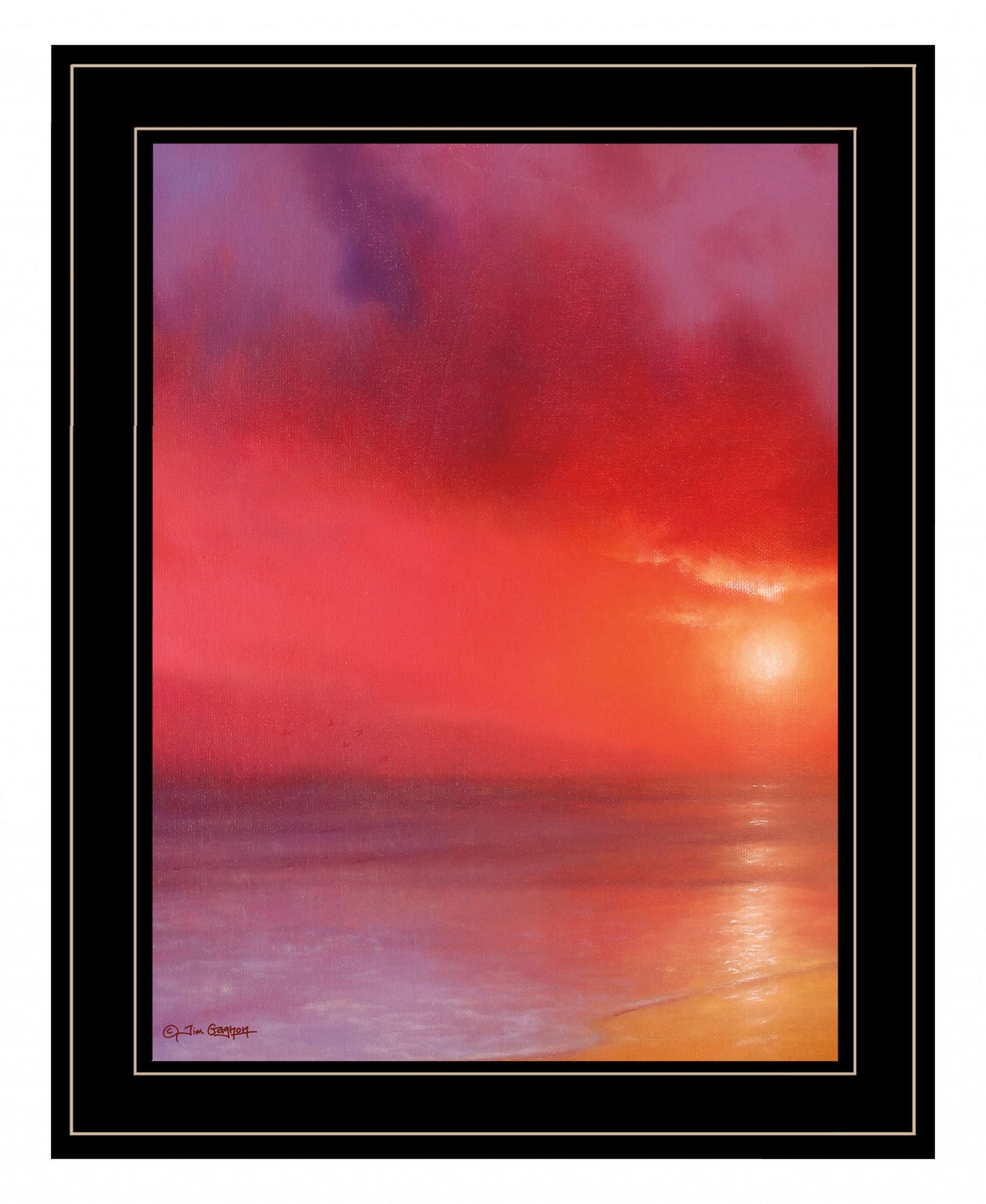 Sunset In Red 3 Black Framed Print Wall Art Homeroots Home Decor