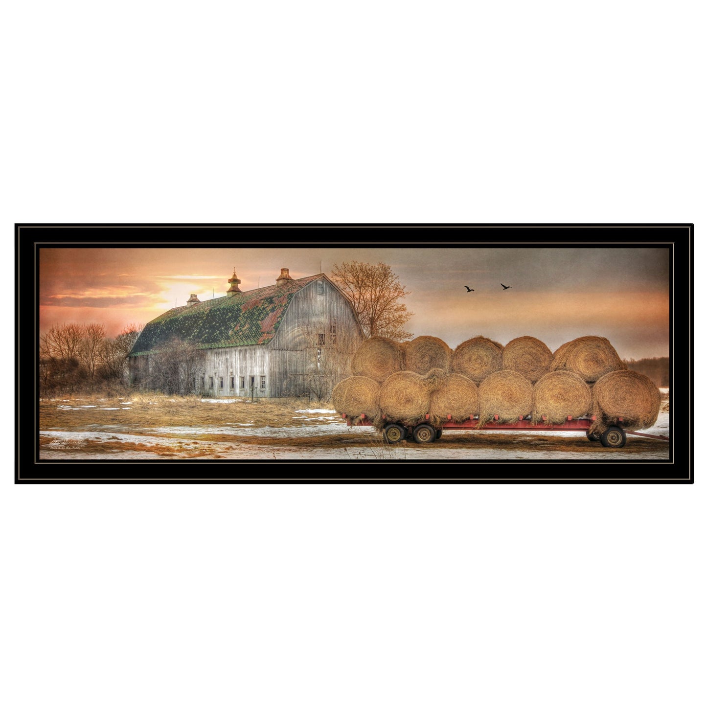 Sunset On The Farm 2 Black Framed Print Wall Art Homeroots Home Decor