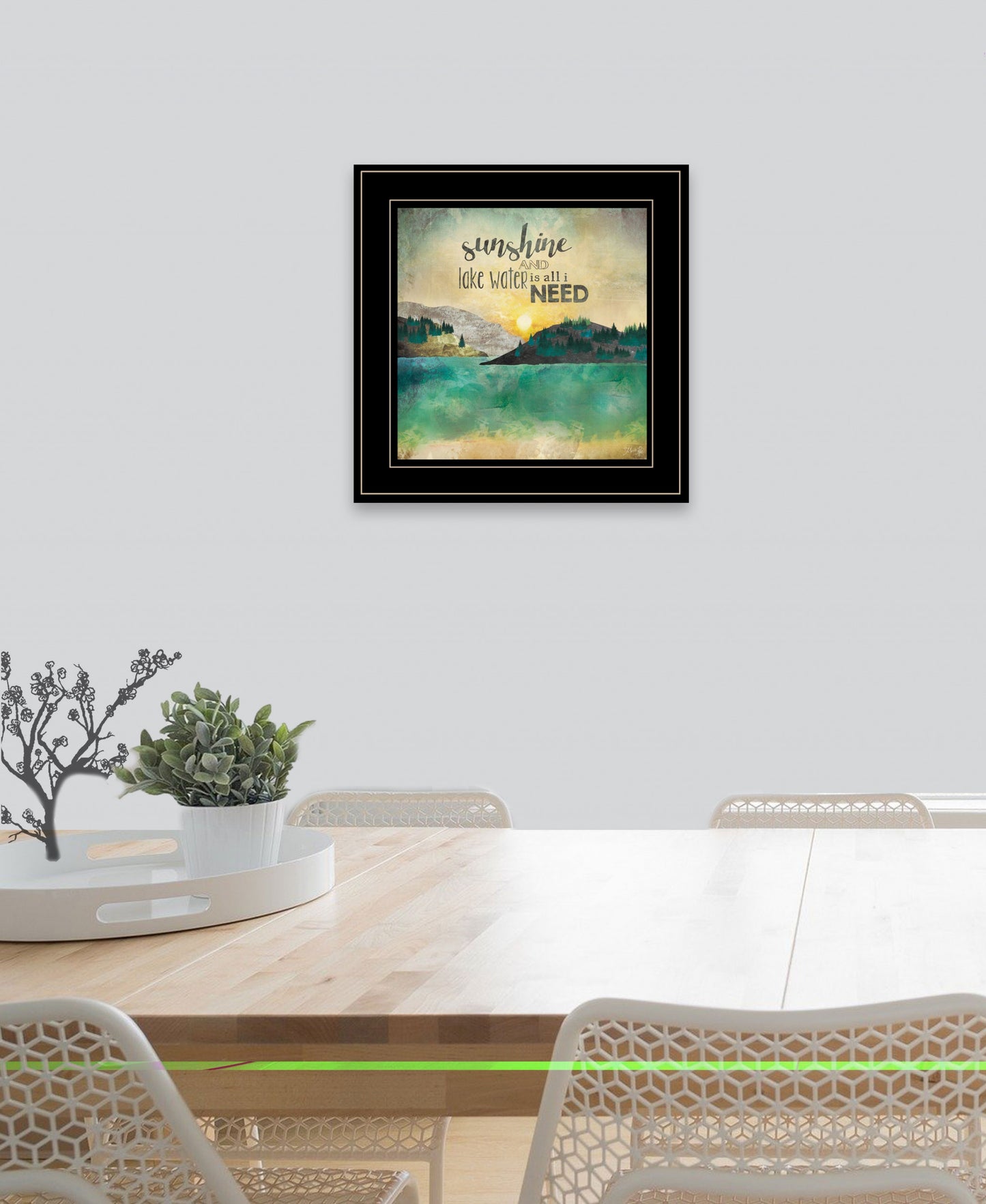 Sunshine And Lake Water 3 Black Framed Print Wall Art Homeroots Home Decor