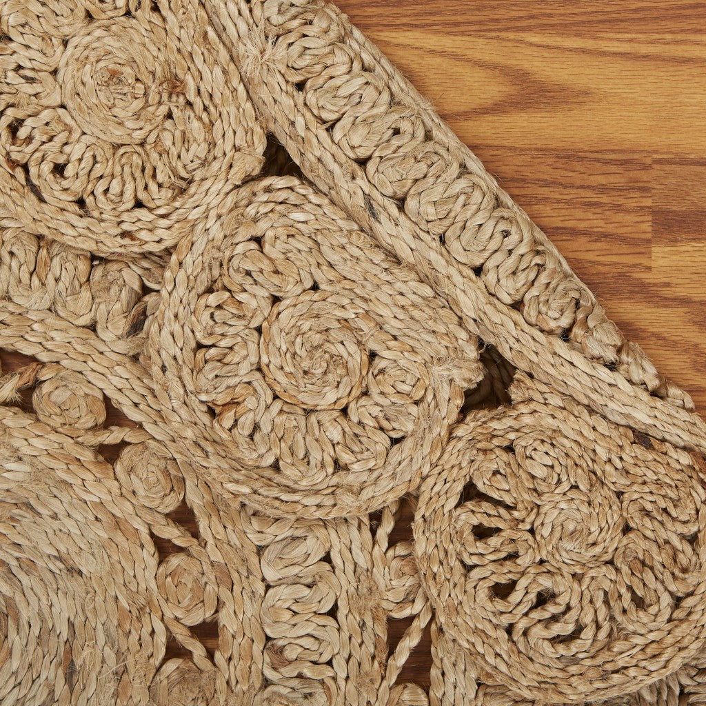 Sunshine Golden Natural Jute Area Rug Homeroots Home Decor