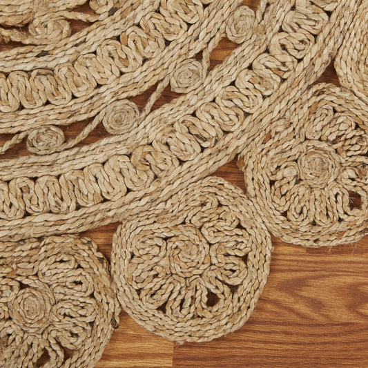 Sunshine Golden Natural Jute Area Rug Homeroots Home Decor