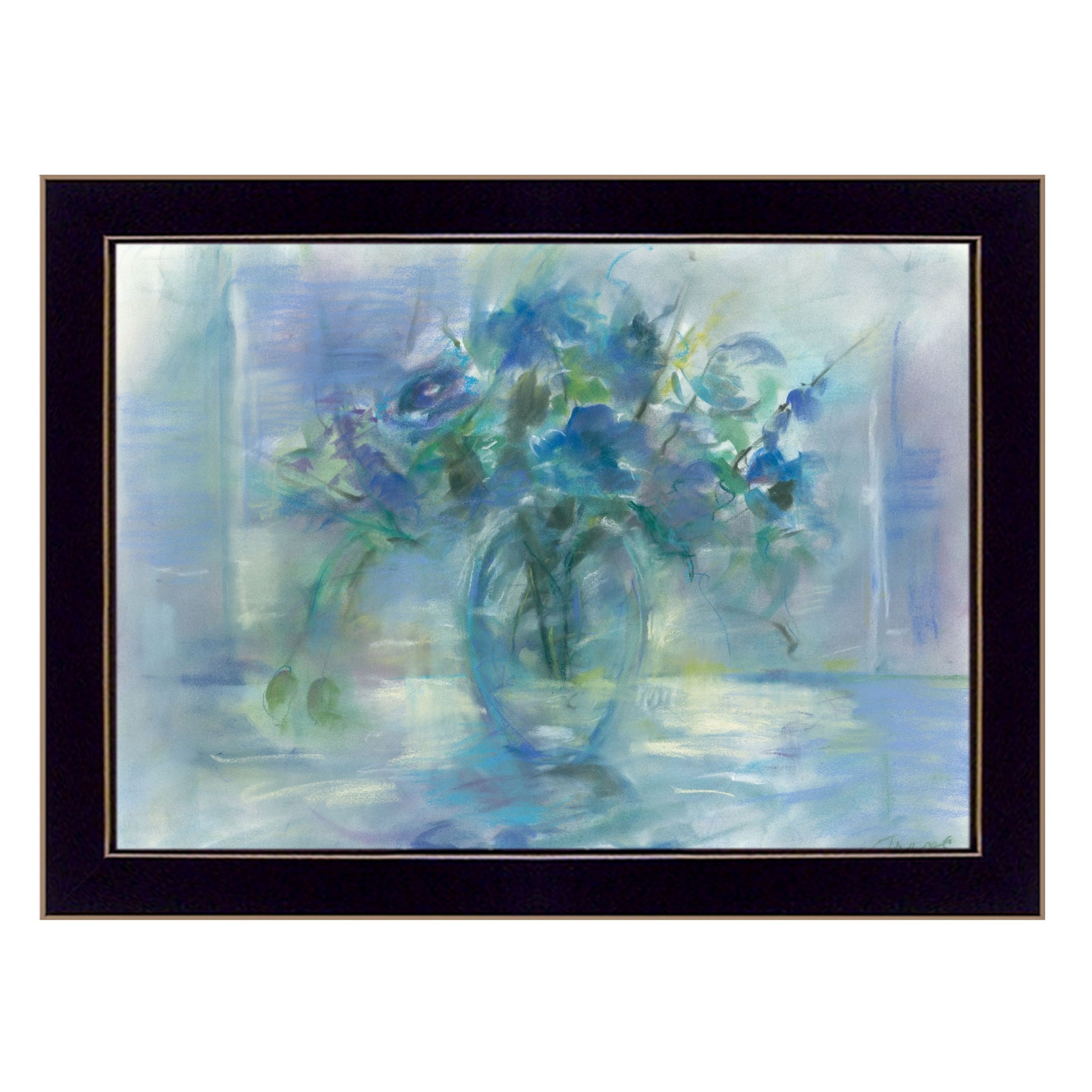 Susies Blue 1 Black Framed Print Wall Art Homeroots Home Decor