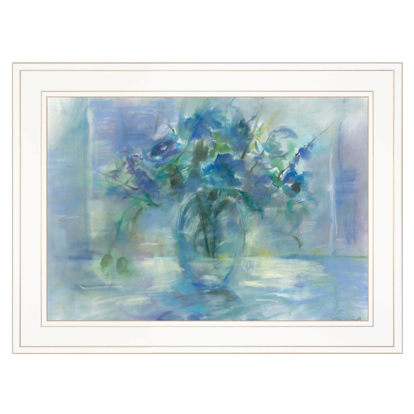 Susies Blue 2 White Framed Print Wall Art Homeroots Home Decor