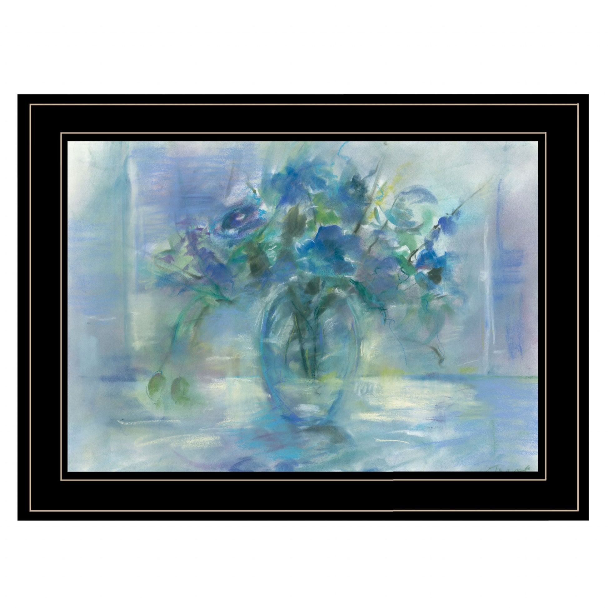 Susies Blue 3 Black Framed Print Wall Art Homeroots Home Decor