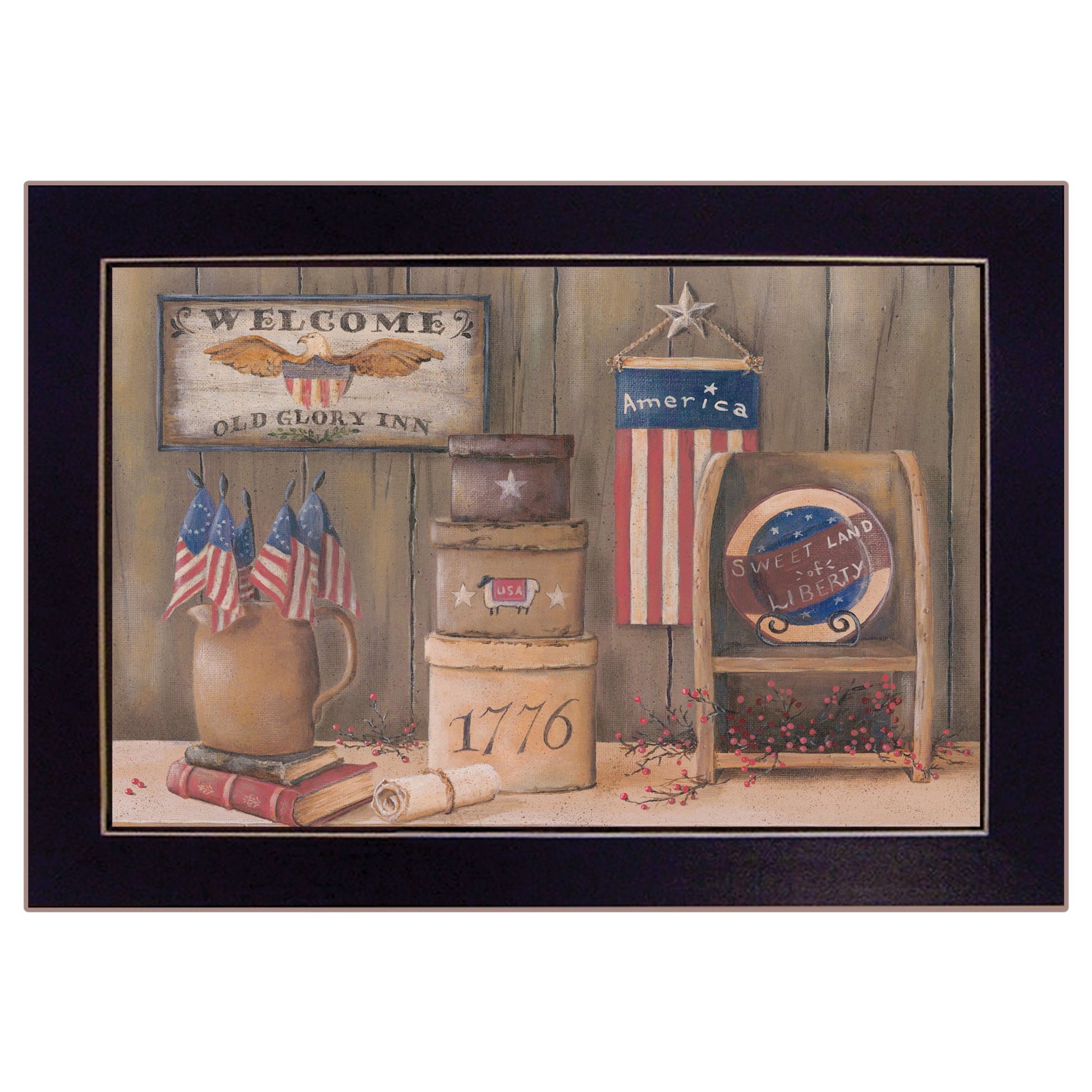 Sweet Land Of Liberty 1 Black Framed Print Wall Art Homeroots Home Decor