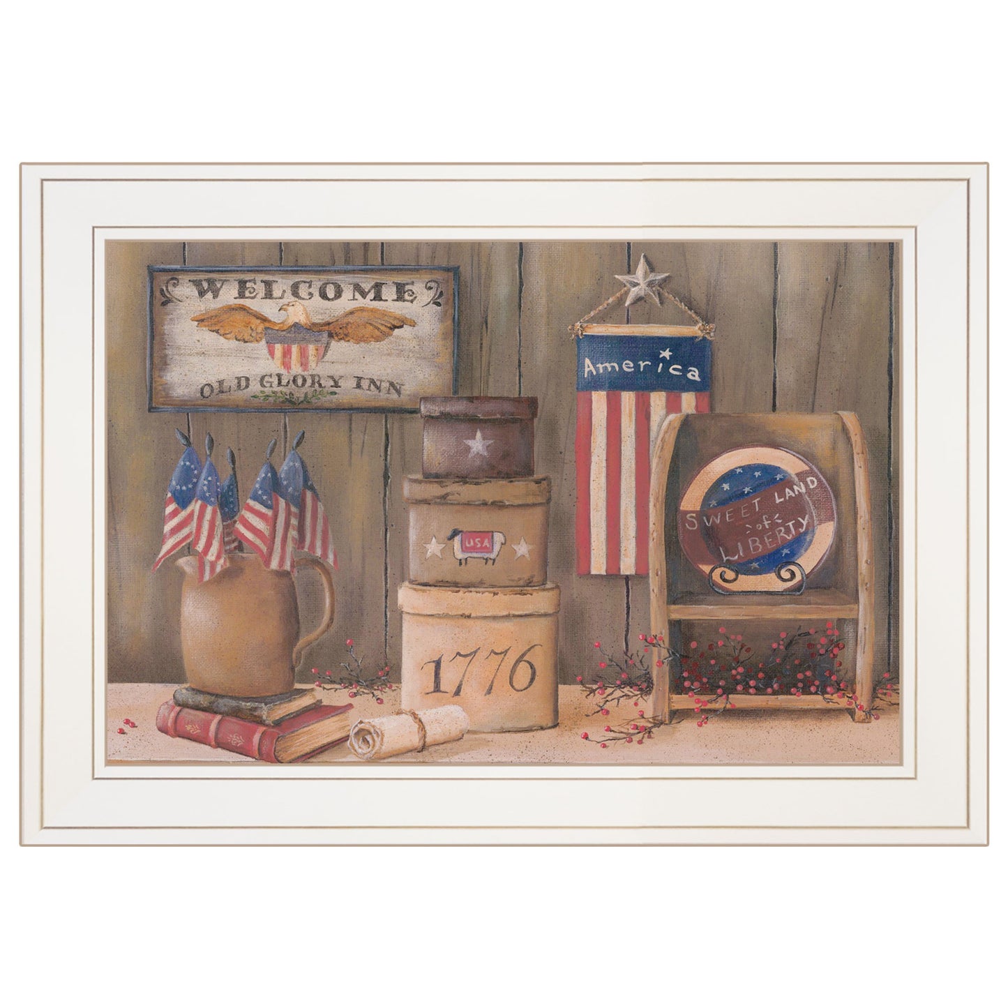 Sweet Land Of Liberty 2 White Framed Print Wall Art Homeroots Home Decor