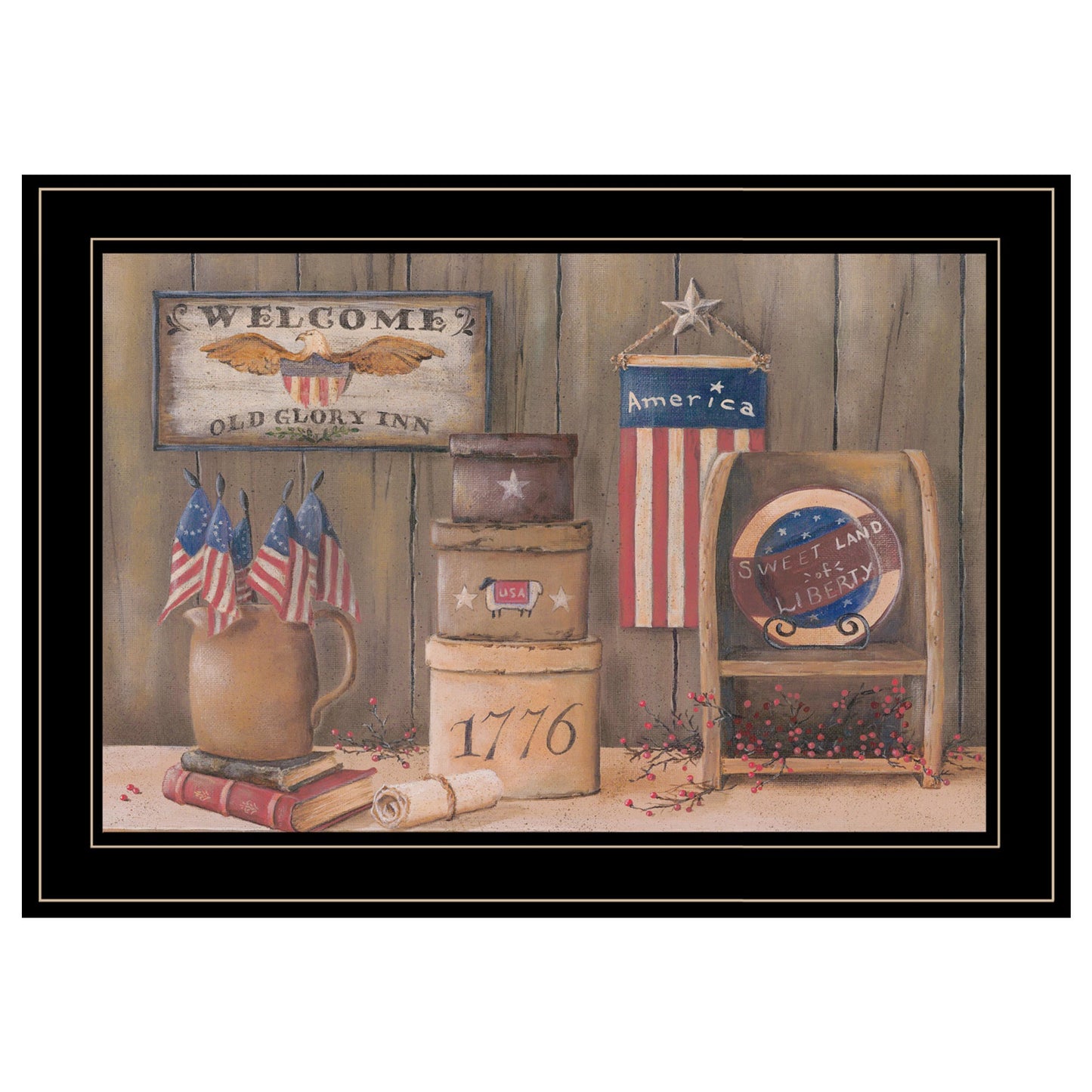 Sweet Land Of Liberty 3 Black Framed Print Wall Art Homeroots Home Decor