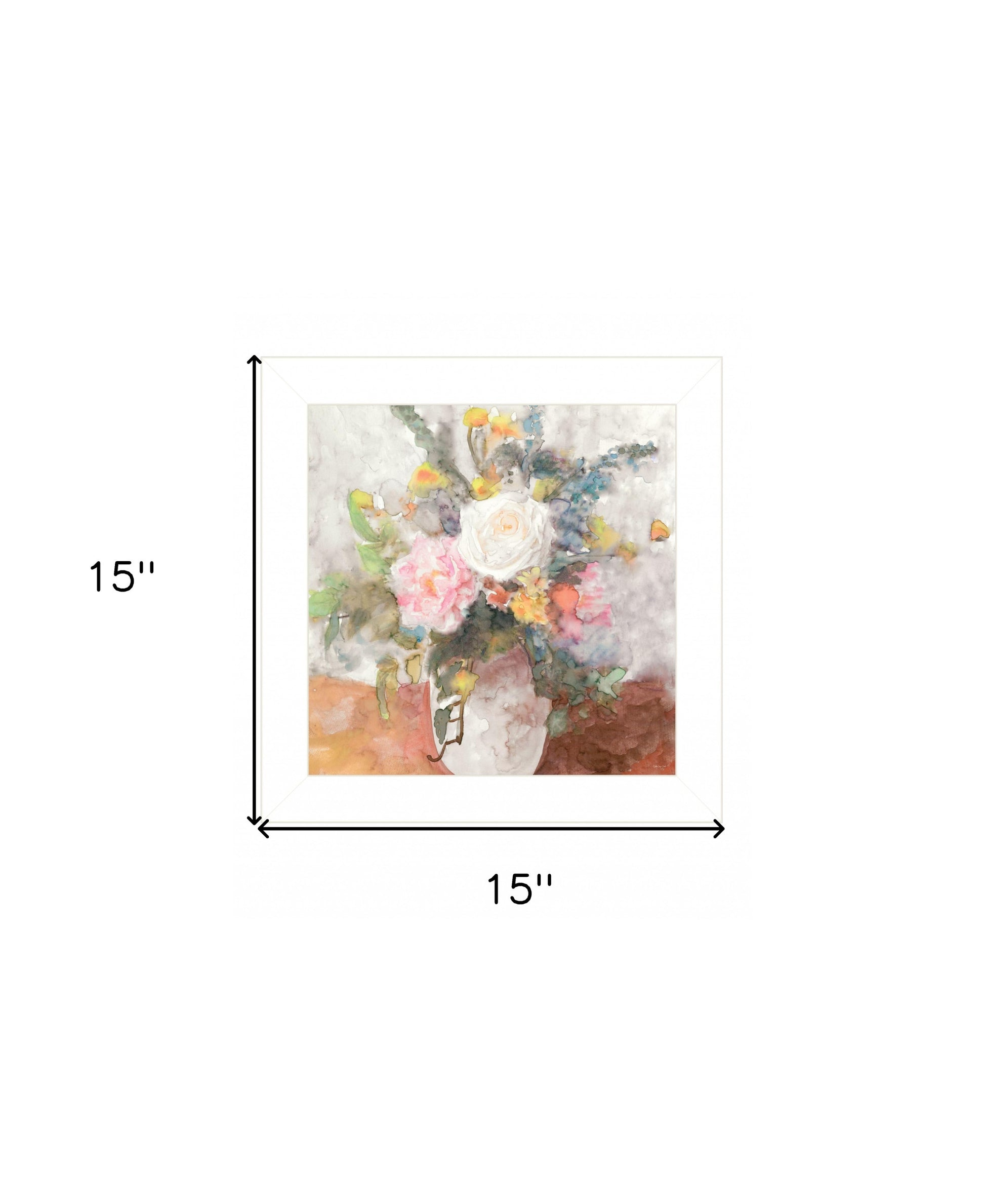 Table Bouquet 2 [1] White Framed Print Wall Art Homeroots Home Decor