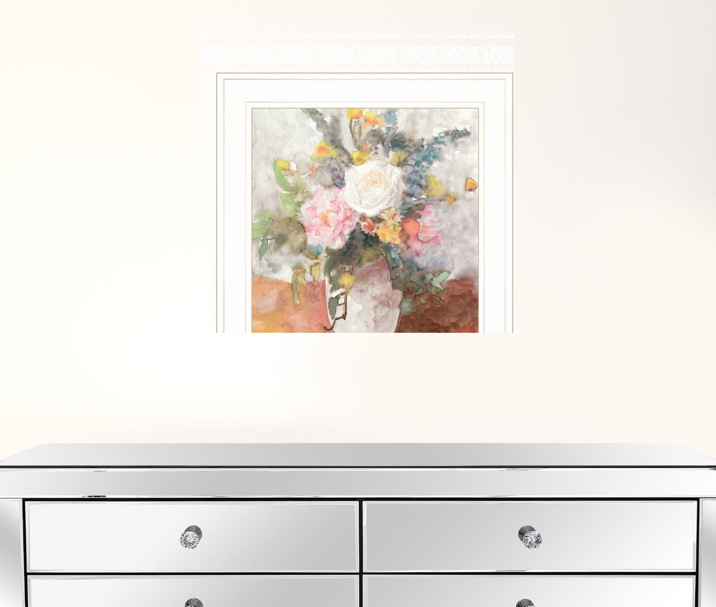 Table Bouquet 2 [2] White Framed Print Wall Art Homeroots Home Decor