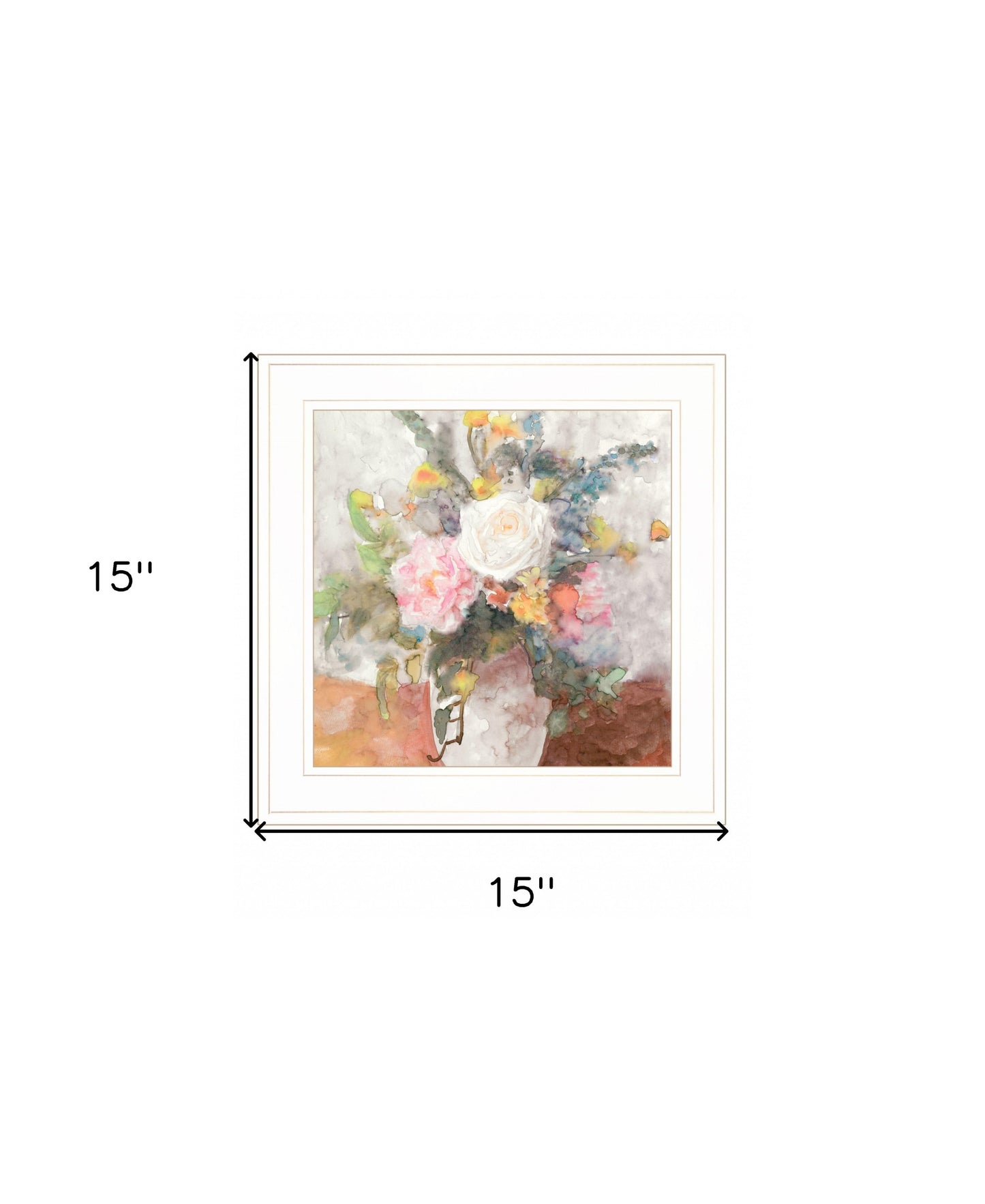 Table Bouquet 2 [2] White Framed Print Wall Art Homeroots Home Decor