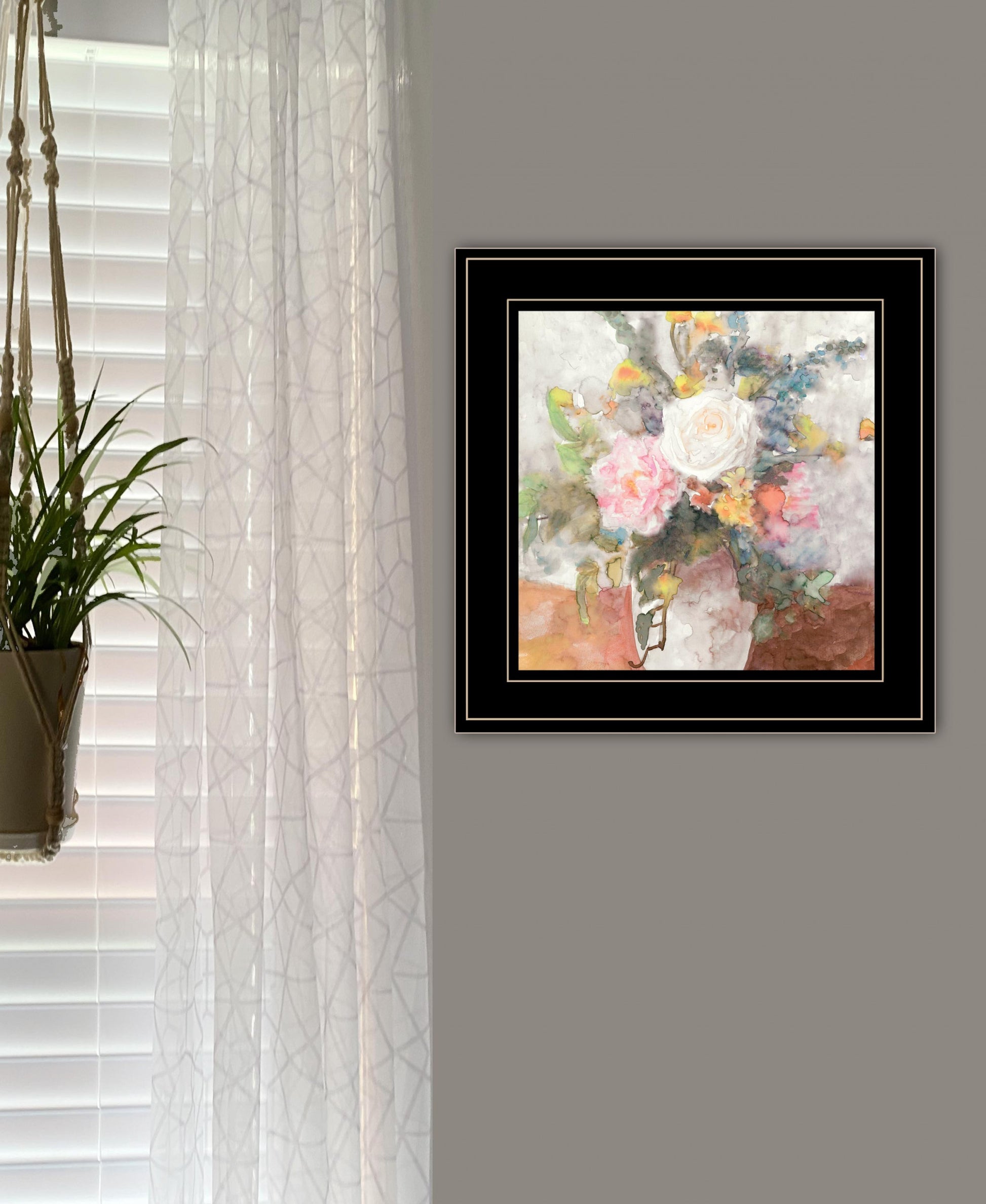 Table Bouquet 2 [3] Black Framed Print Wall Art Homeroots Home Decor