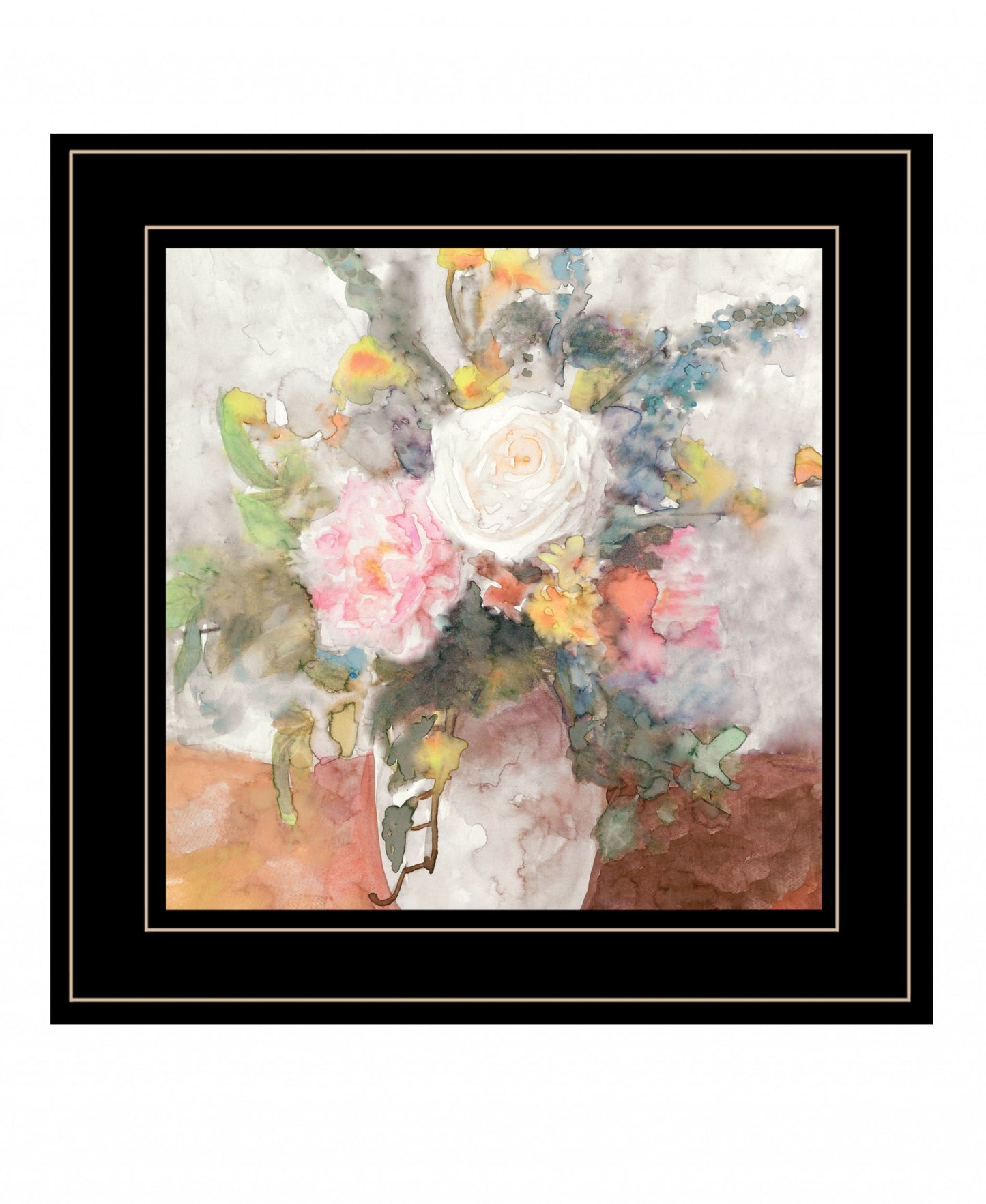 Table Bouquet 2 [3] Black Framed Print Wall Art Homeroots Home Decor