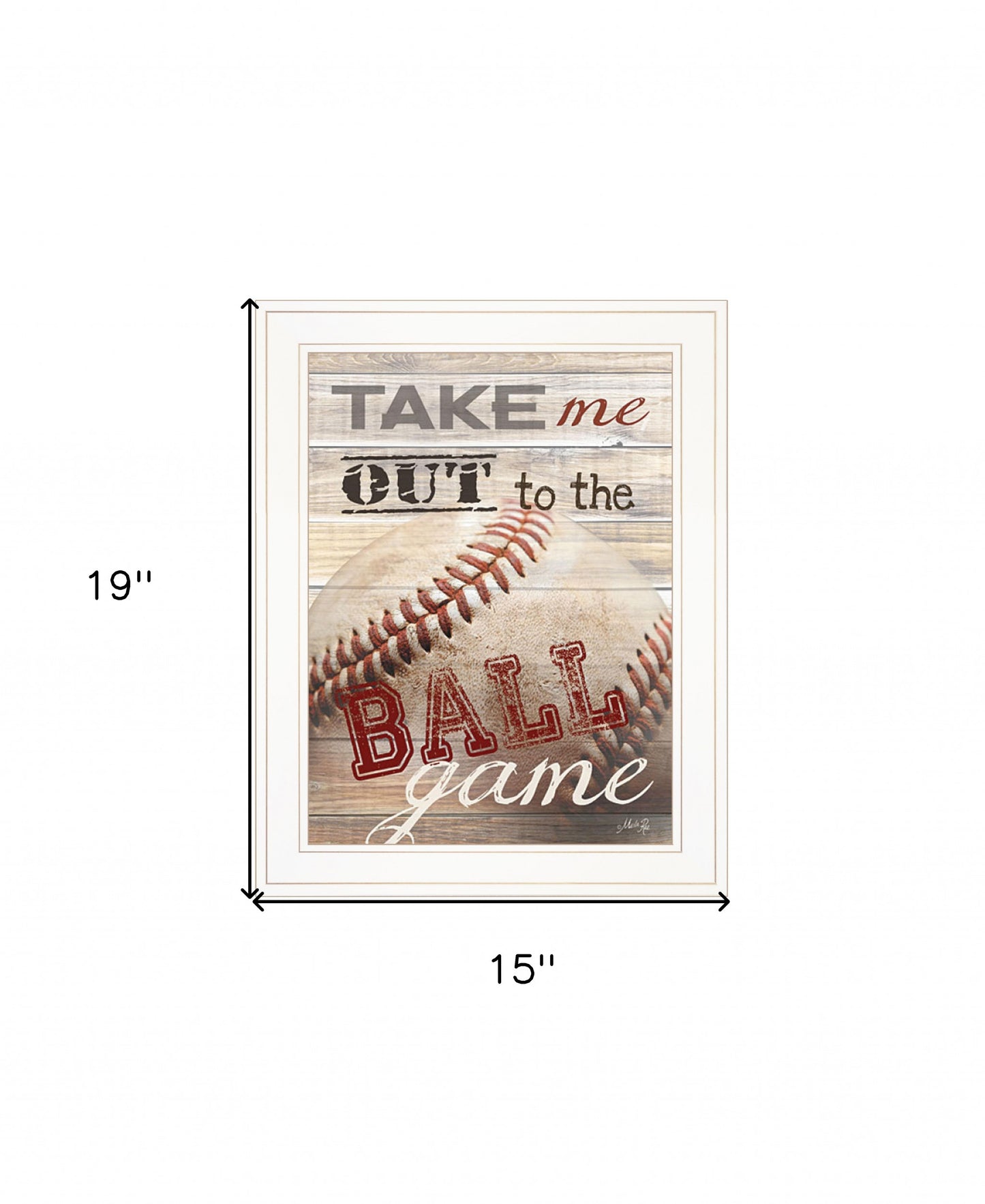 Take Me Out To The Ball Game 1 White Framed Print Wall Art Homeroots Home Decor