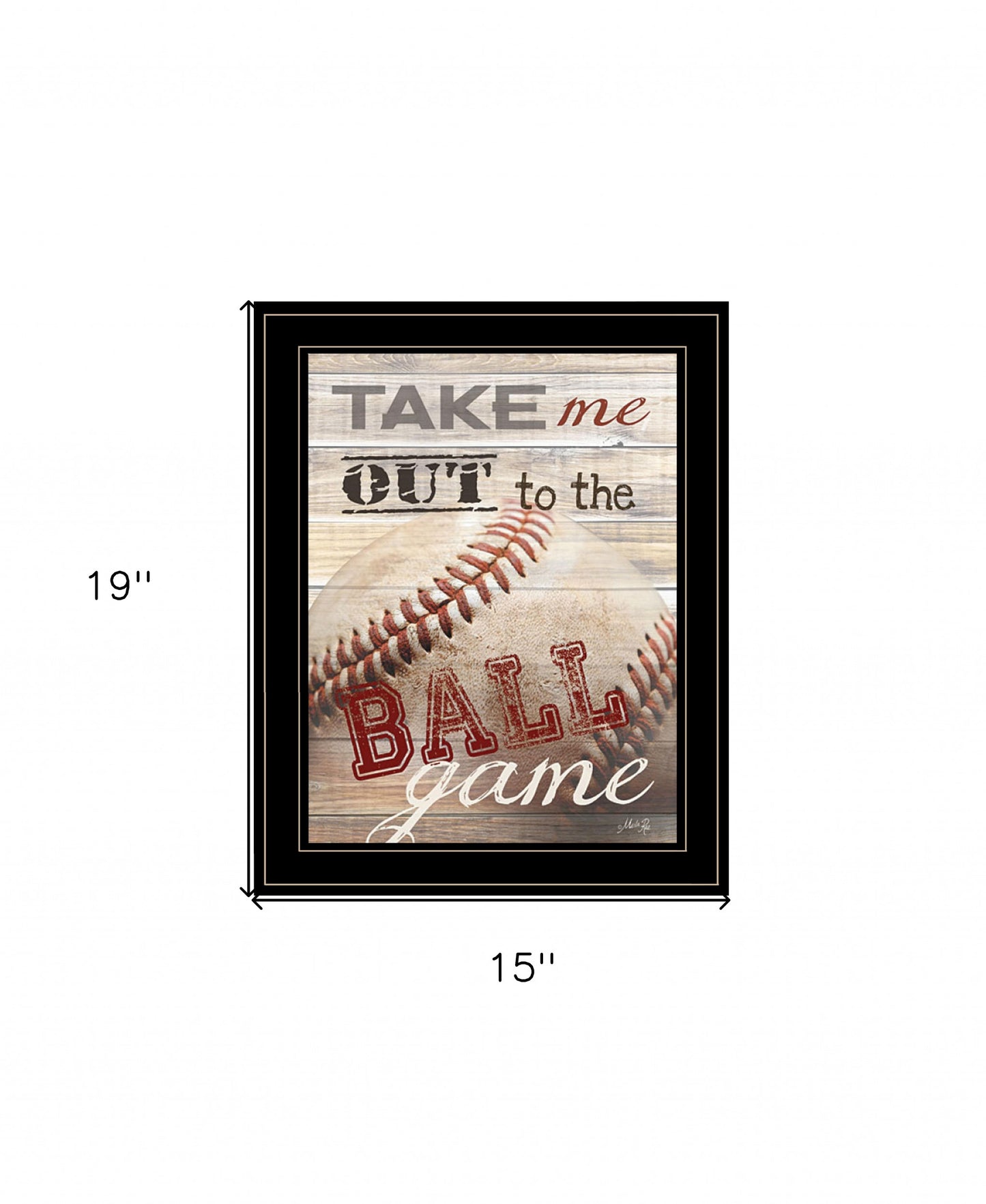 Take Me Out To The Ball Game 2 Black Framed Print Wall Art Homeroots Home Decor