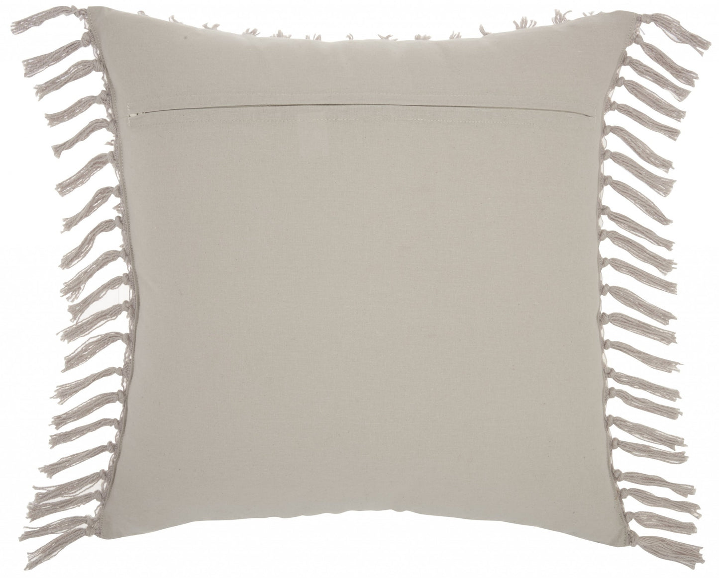 Tassel Detailed Gray Throw Pillow Homeroots Home Decor