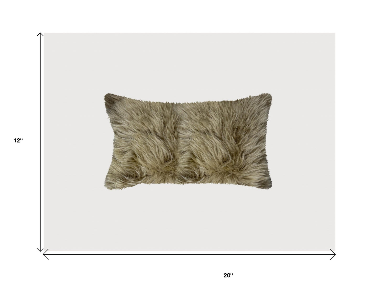 Taupe Natural Sheepskin Lumbar Pillow Homeroots Home Decor