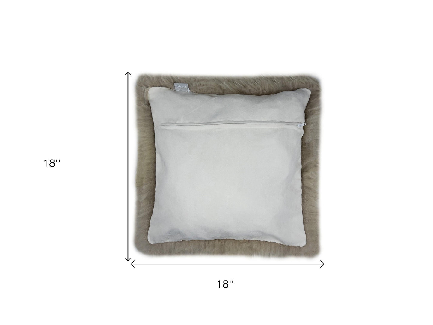 Taupe Natural Sheepskin Square Pillow Homeroots Home Decor