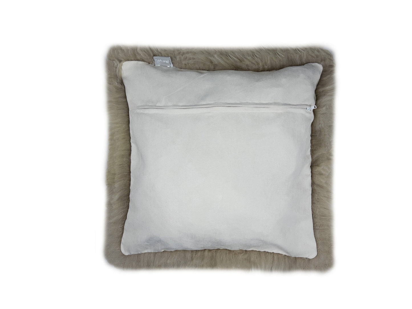 Taupe Natural Sheepskin Square Pillow Homeroots Home Decor