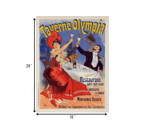 Taverne Olympia French Restaurant Unframed Print Wall Art Homeroots Home Decor