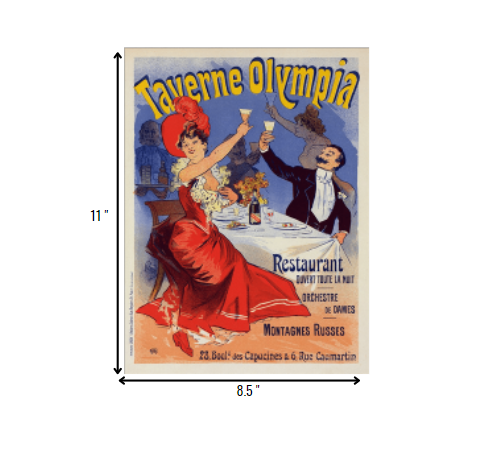 Taverne Olympia French Restaurant Unframed Print Wall Art Homeroots Home Decor