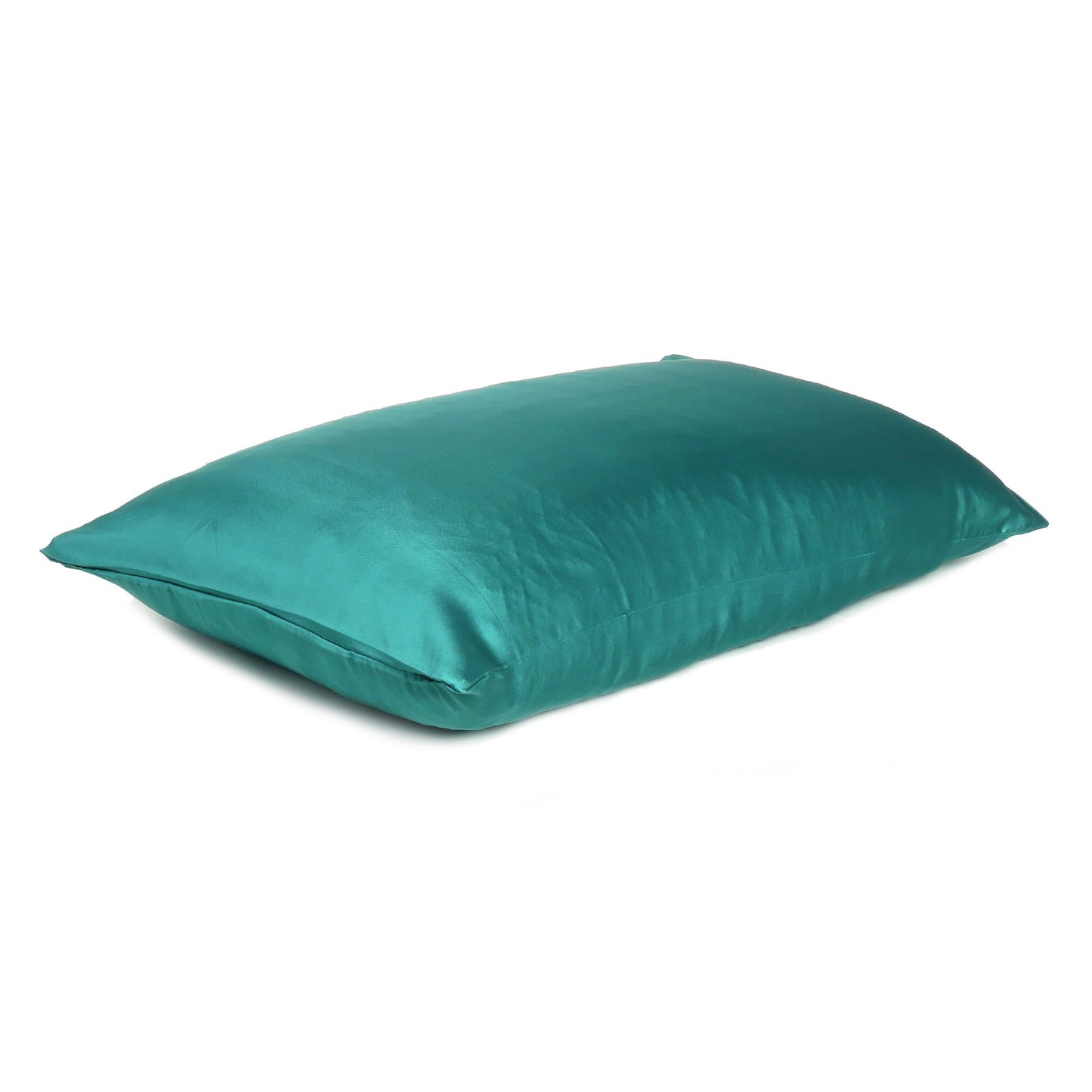 Teal Dreamy Set Of 2 Silky Satin King Pillowcases Homeroots Bed & Bath