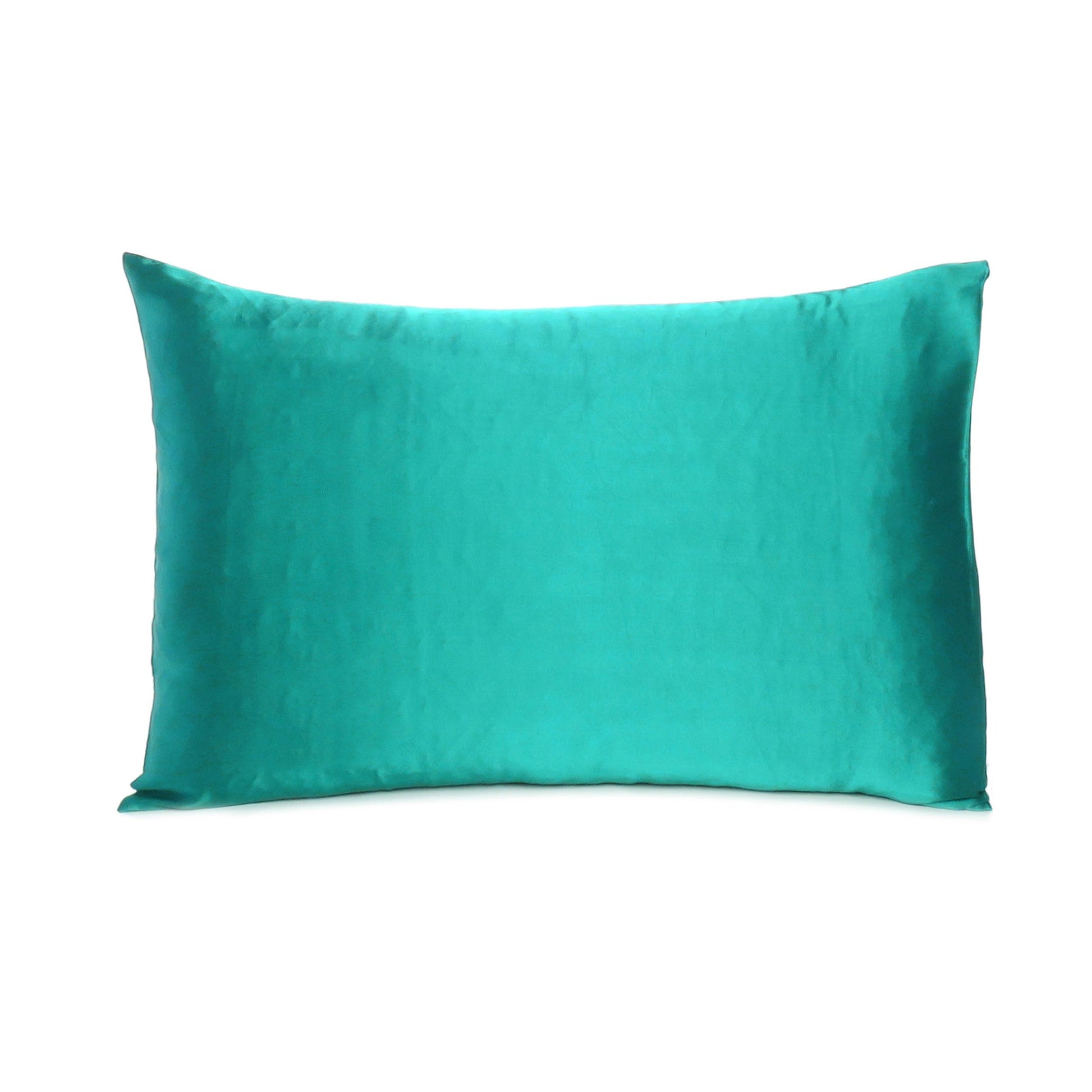 Teal Dreamy Set Of 2 Silky Satin King Pillowcases Homeroots Bed & Bath