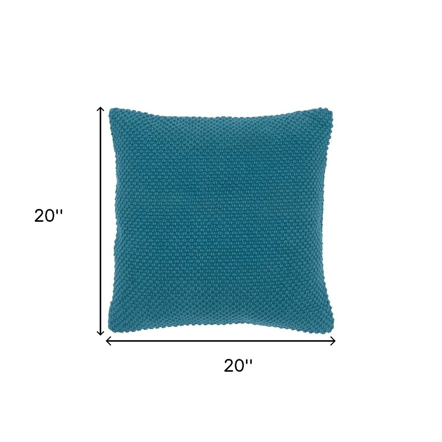 Teal Nubby Textured Modern Throw Pillow Homeroots Home Decor