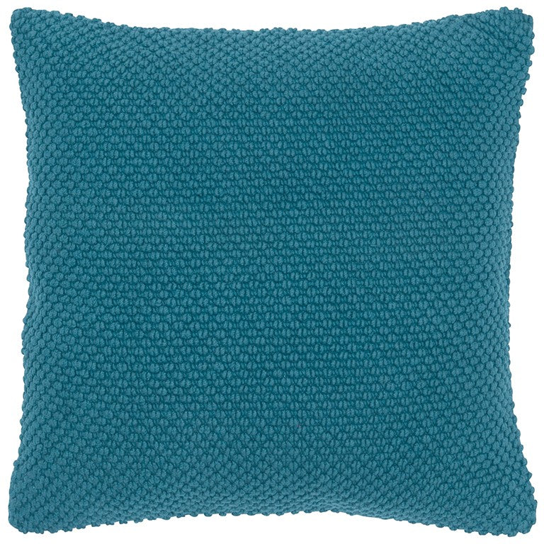 Teal Nubby Textured Modern Throw Pillow Homeroots Home Decor