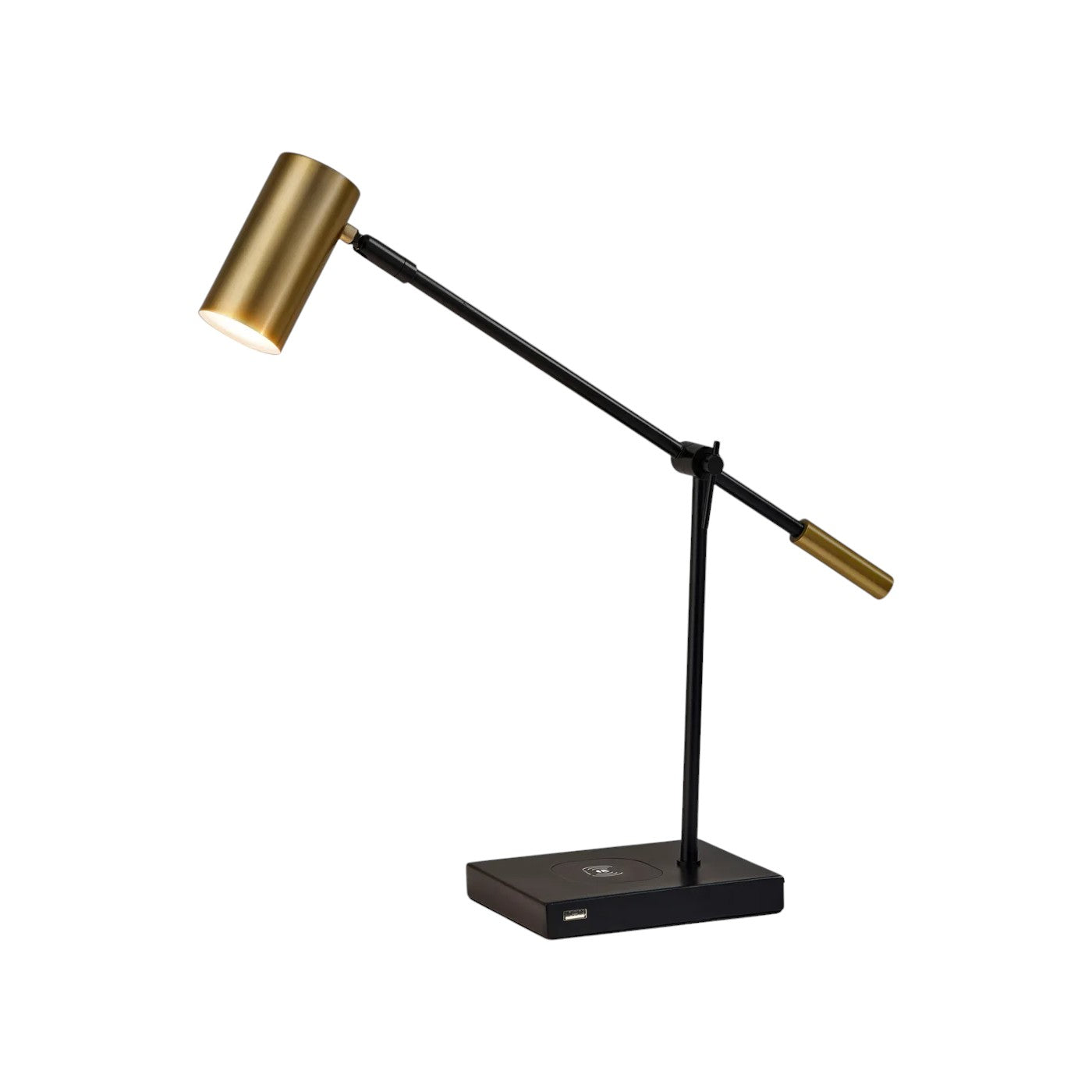 Tech Savvy Black Metal Led Charging Desk Lamp Homeroots Lighting