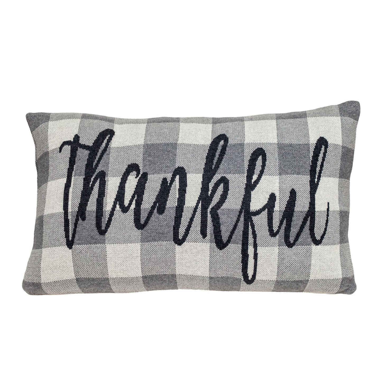 Thankful Buffalo Plaid Lumbar Throw Pillow Homeroots Home Decor