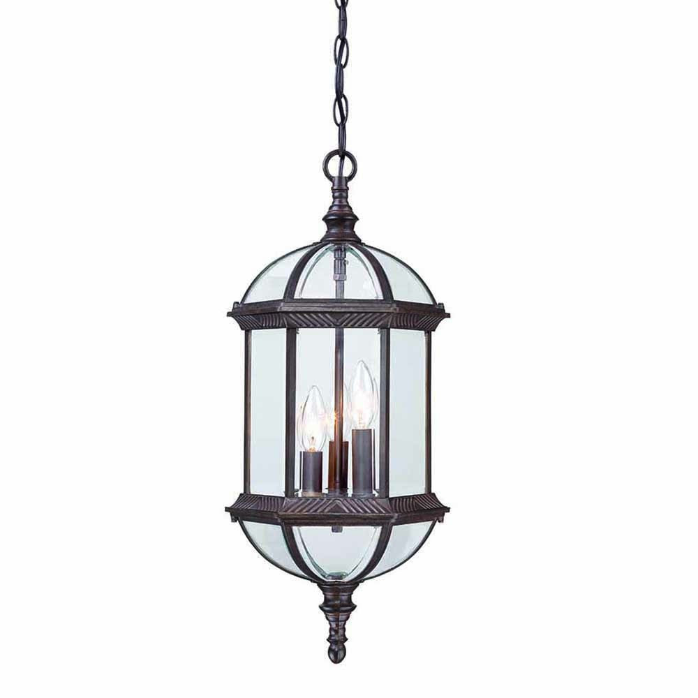 Three Light Dark Brown Eastern Lantern Hanging Light Homeroots Outdoor