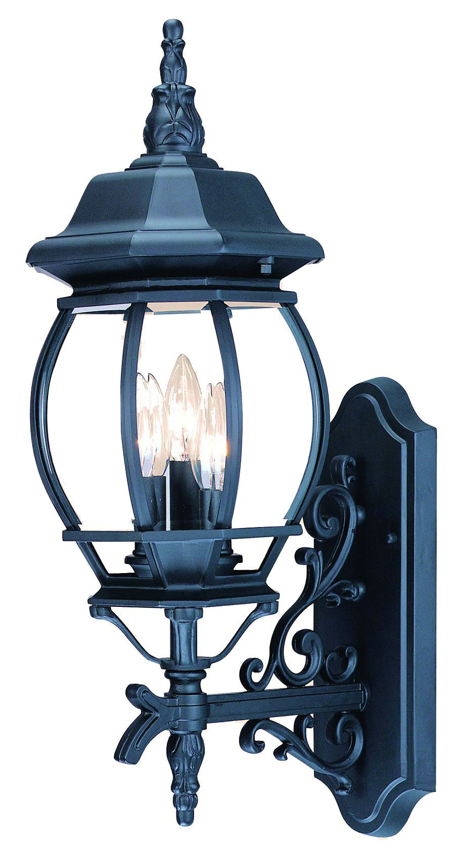 Three Light Matte Black Glass Globe Wall Light Homeroots Outdoor