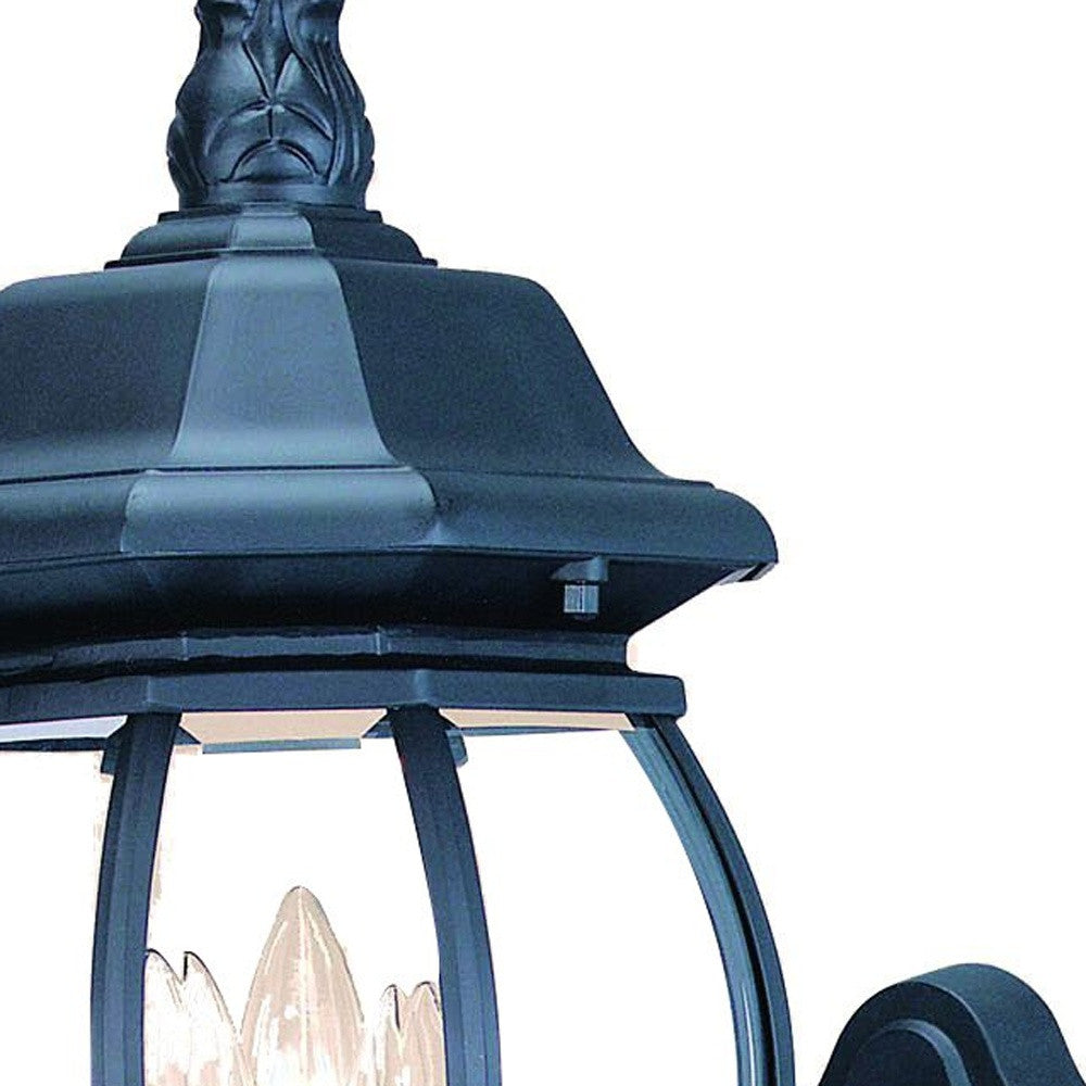 Three Light Matte Black Glass Globe Wall Light Homeroots Outdoor