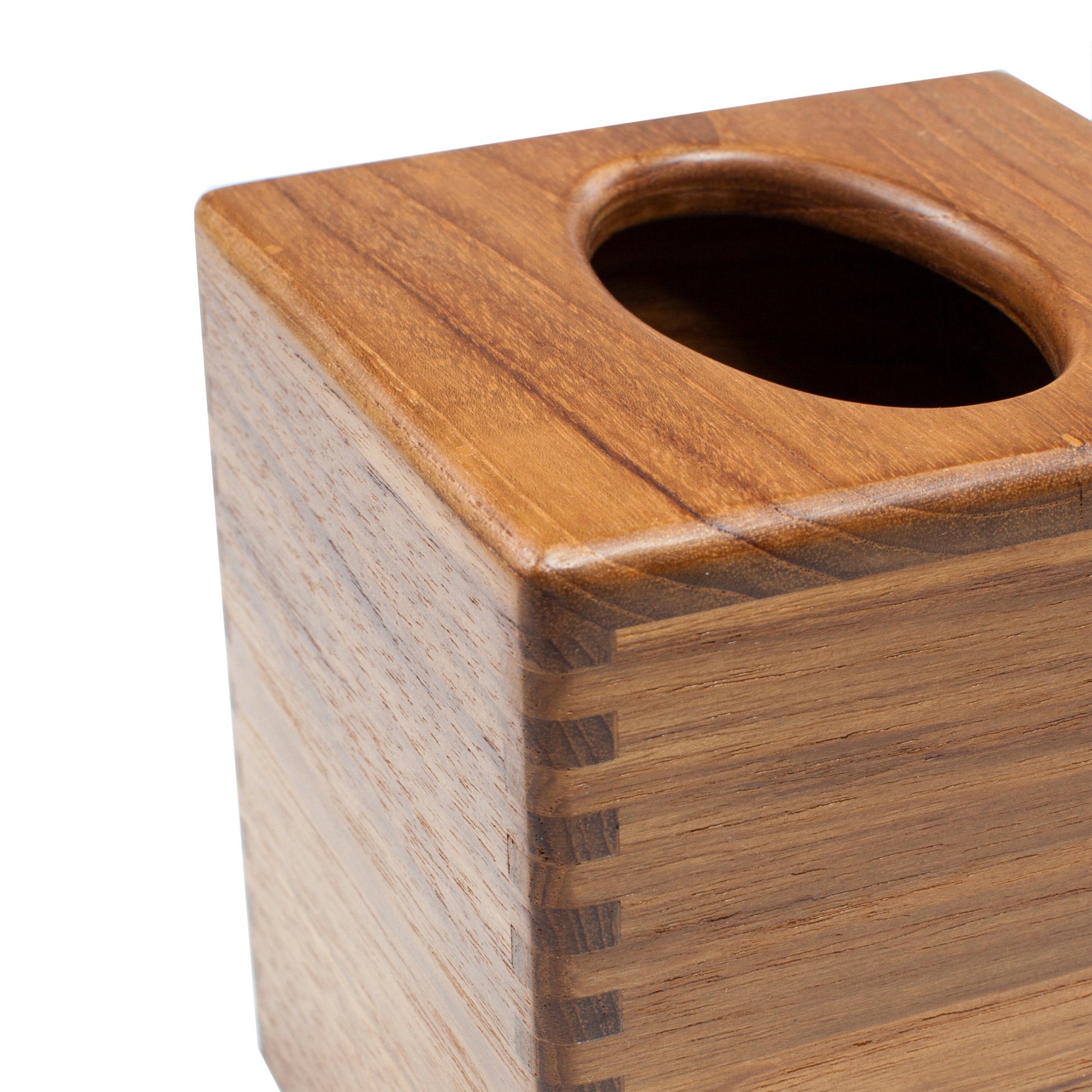 Traditional Solid Teak Square Tissue Box Cover Homeroots Bed & Bath