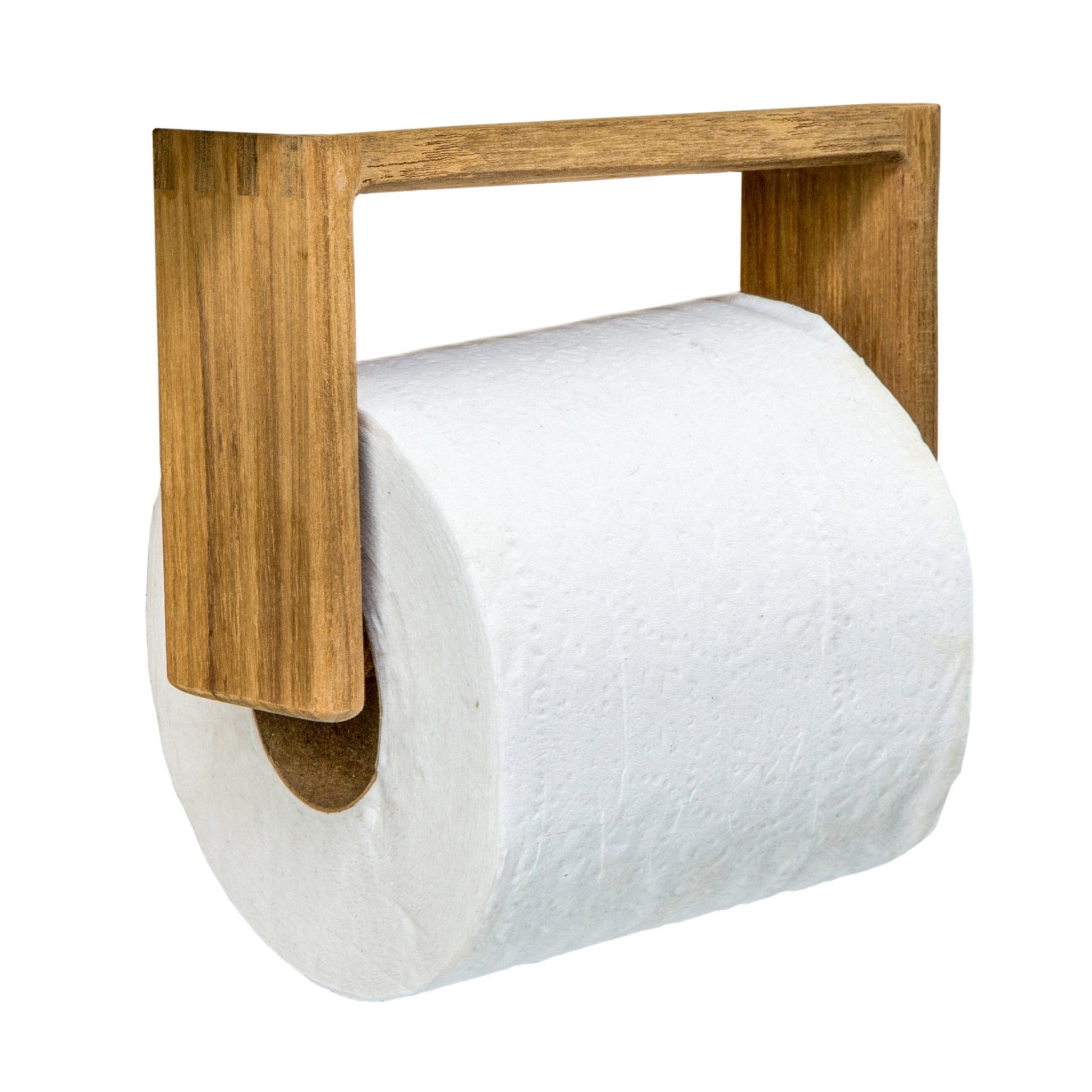 Traditional Solid Teak Wall Mount Toilet Paper Holder Homeroots Bed & Bath