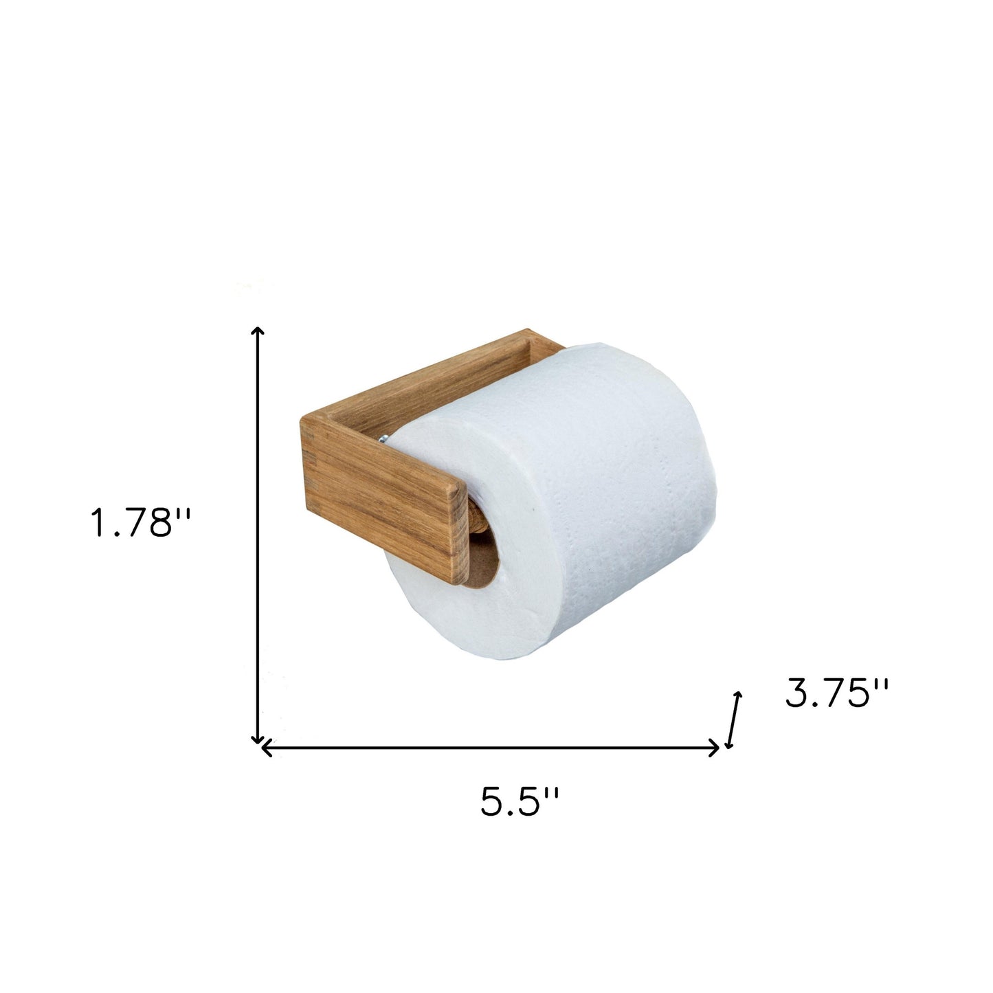 Traditional Solid Teak Wall Mount Toilet Paper Holder Homeroots Bed & Bath