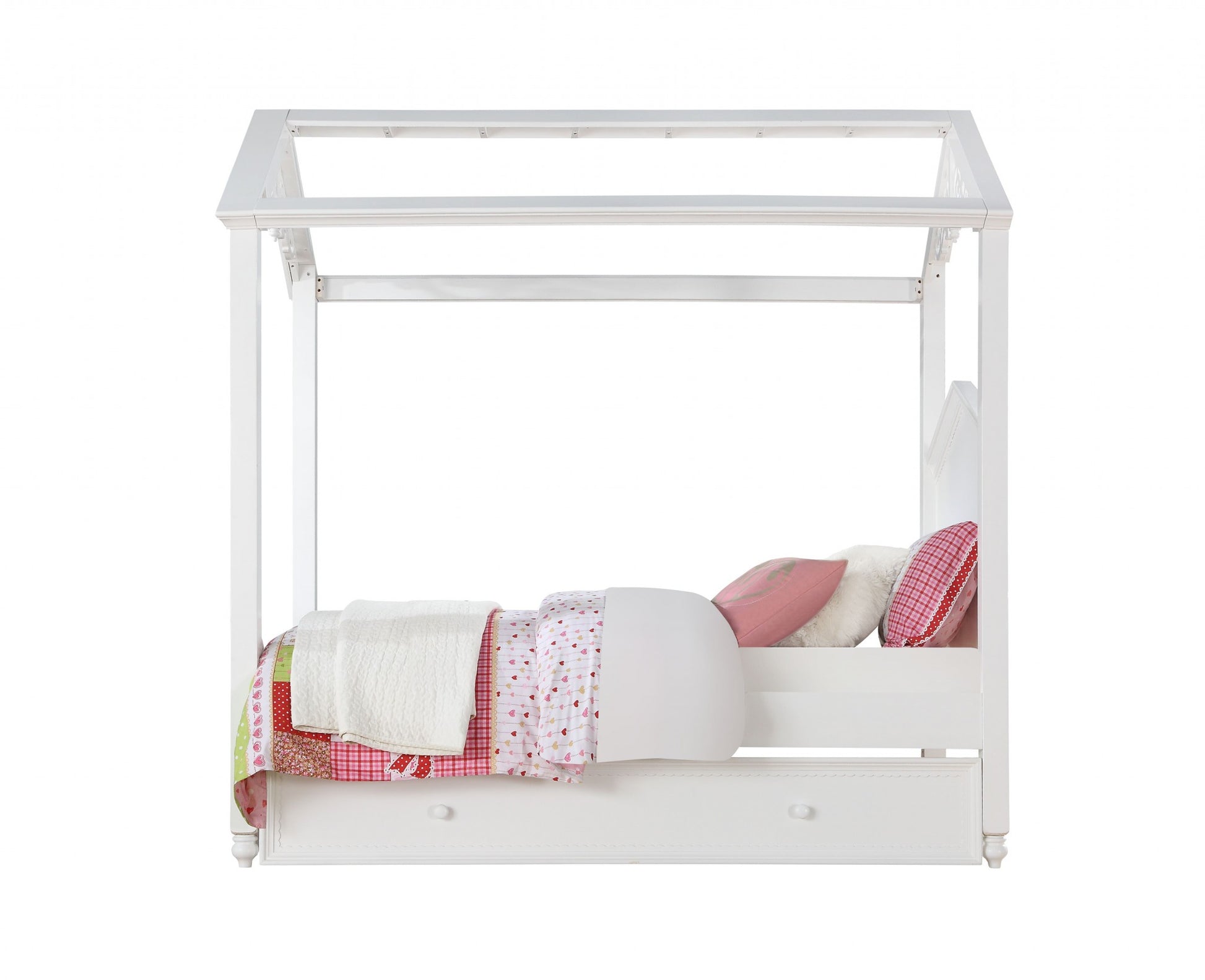 Twin White Canopy Bed Homeroots Bed & Bath