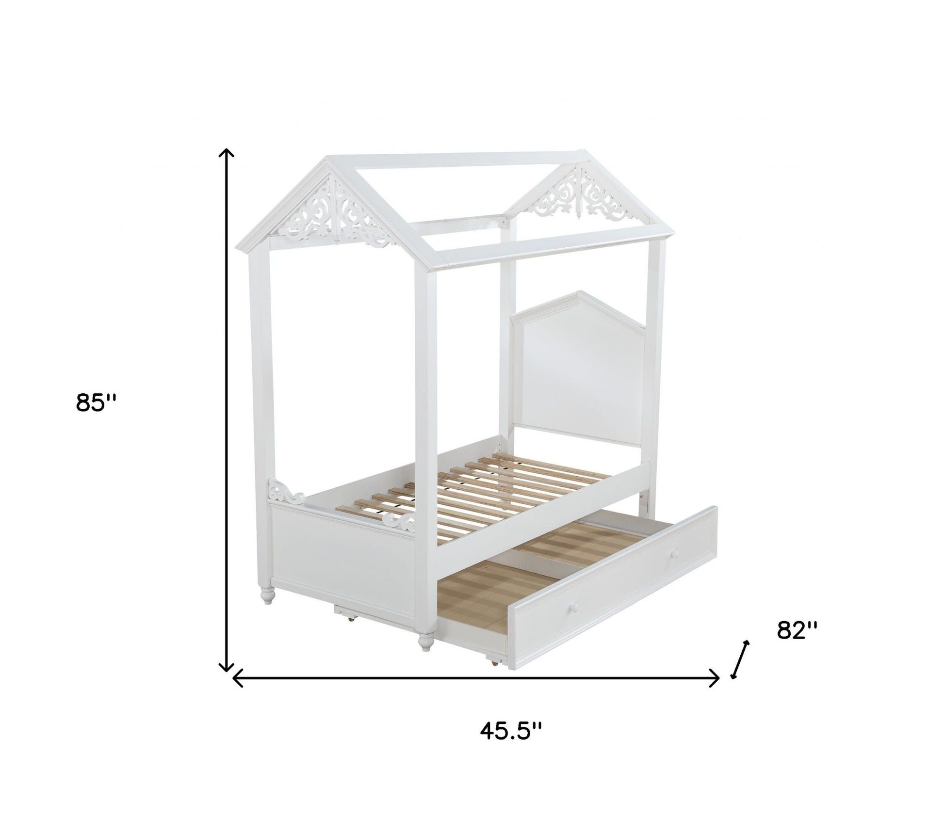 Twin White Canopy Bed Homeroots Bed & Bath