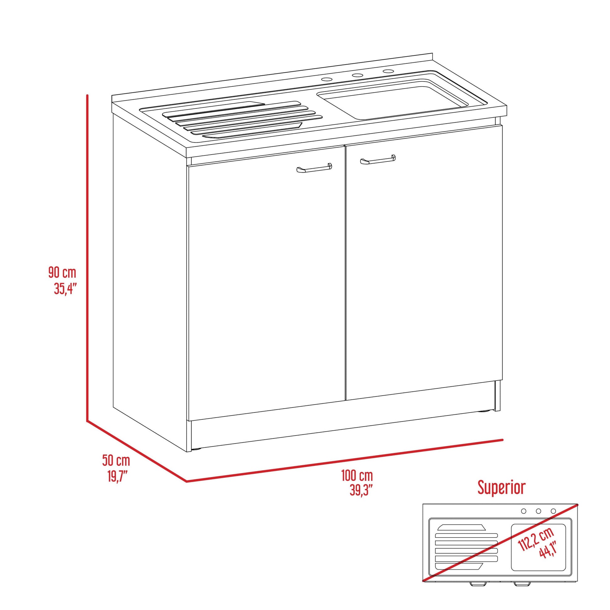 White 39" Kitchen Island Set Homeroots Kitchen & Dining