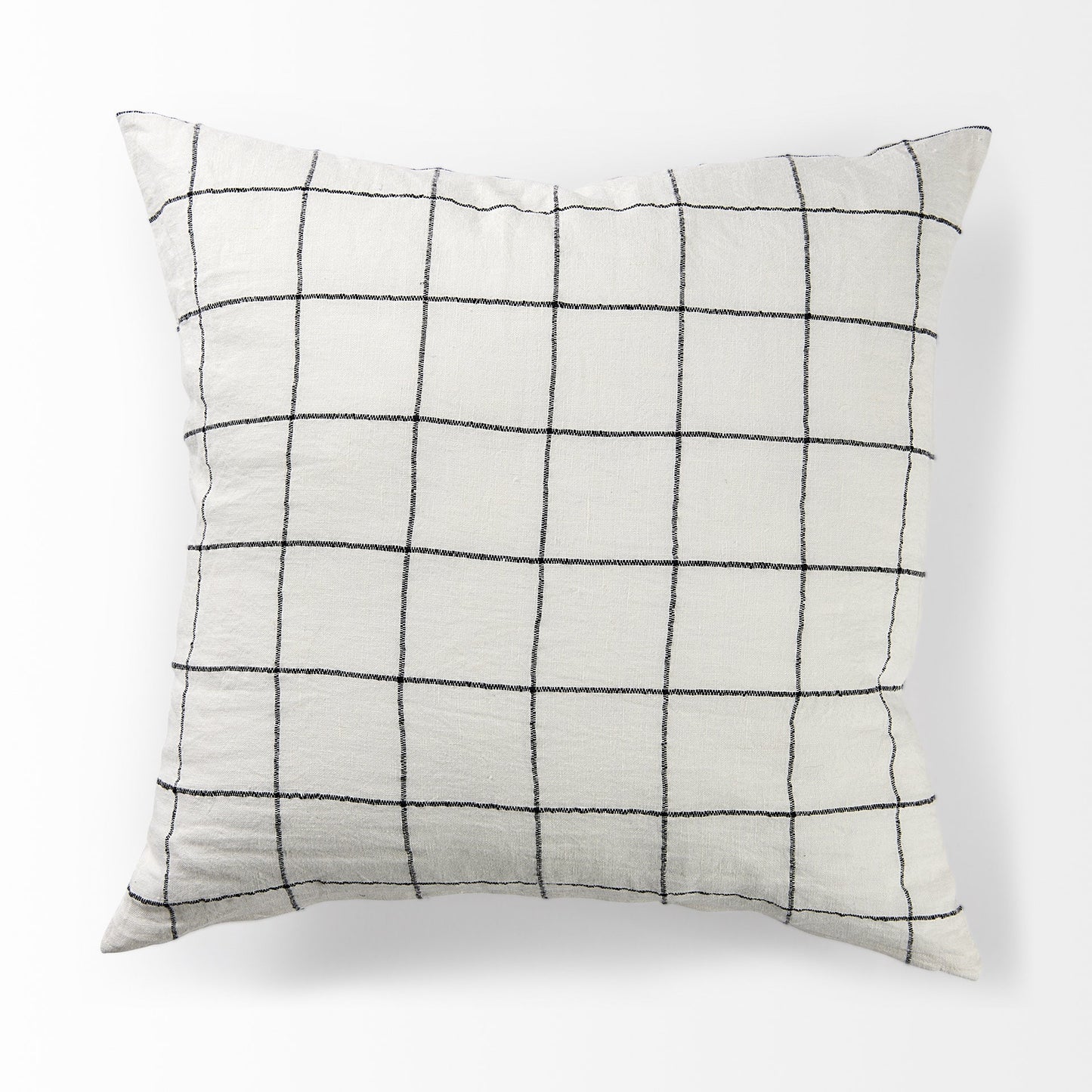 White And Black Grid Square Accent Pillow Cover Homeroots Home Decor