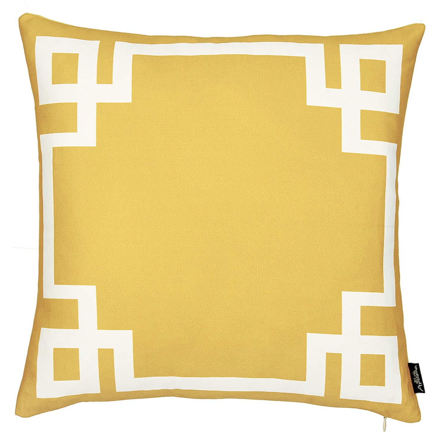 Yellow And White Geometric Decorative Throw Pillow Cover Homeroots Home Decor