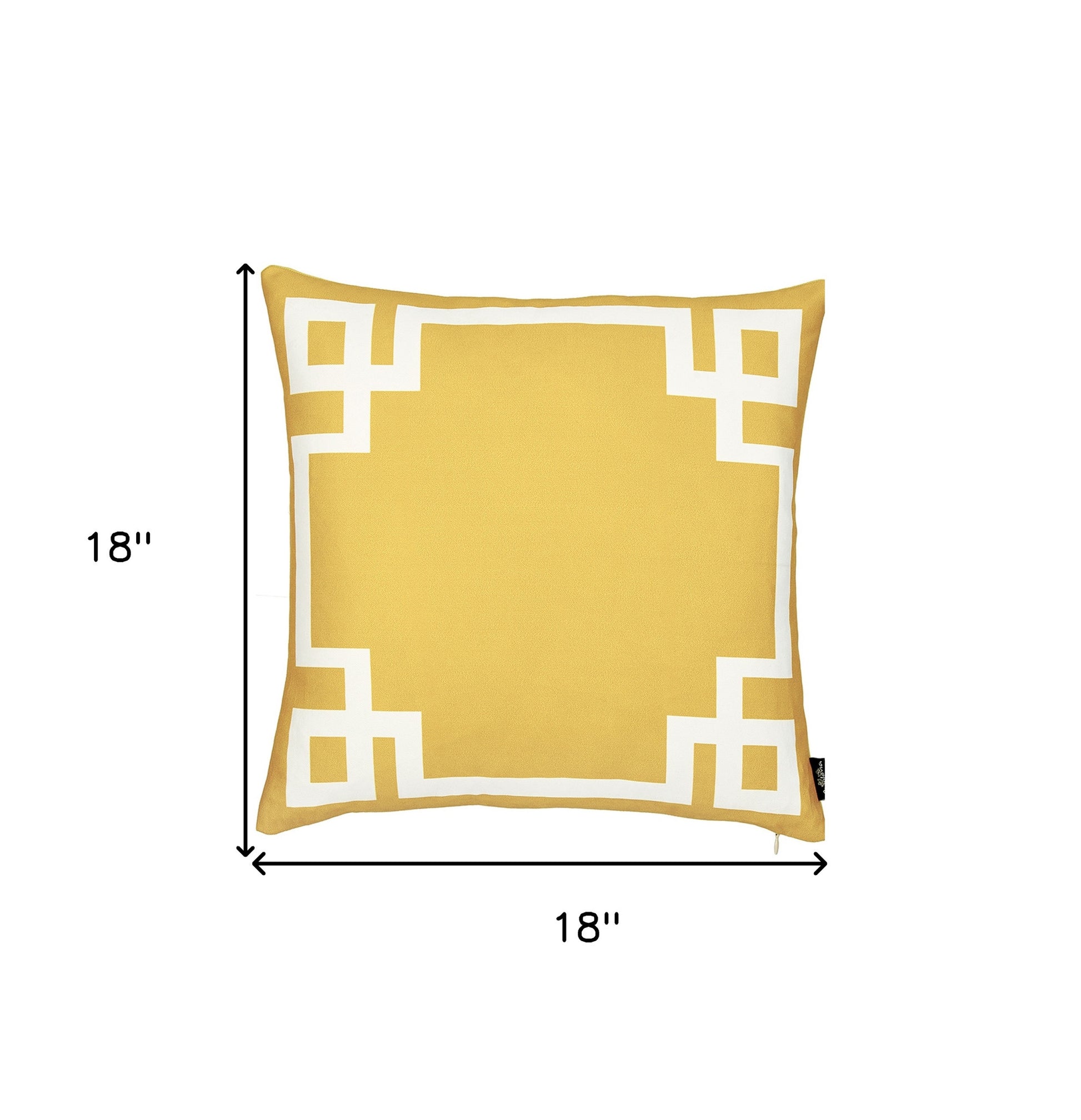 Yellow And White Geometric Decorative Throw Pillow Cover Homeroots Home Decor