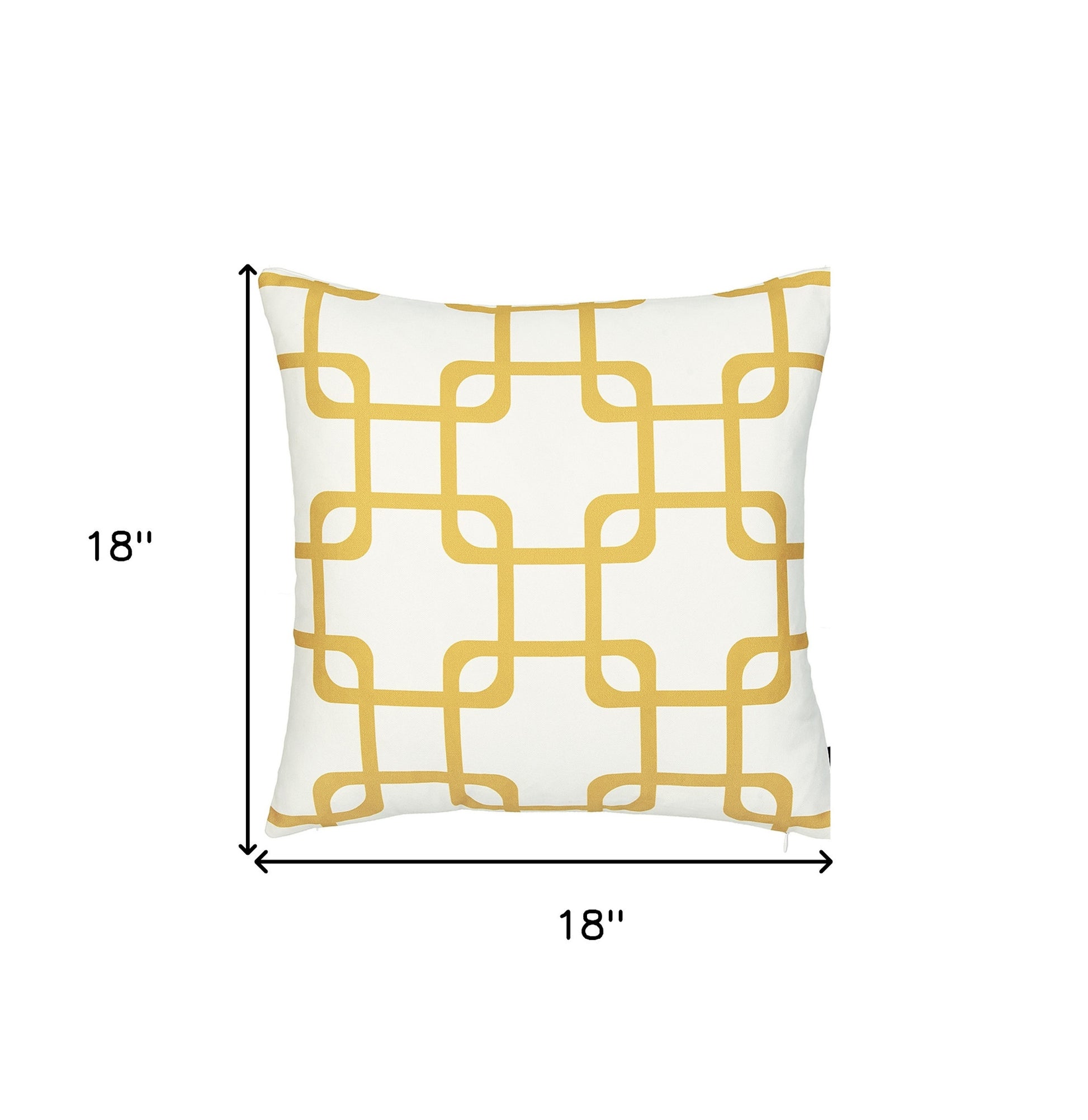 Yellow And White Geometric Squares Decorative Throw Pillow Cover Homeroots Home Decor